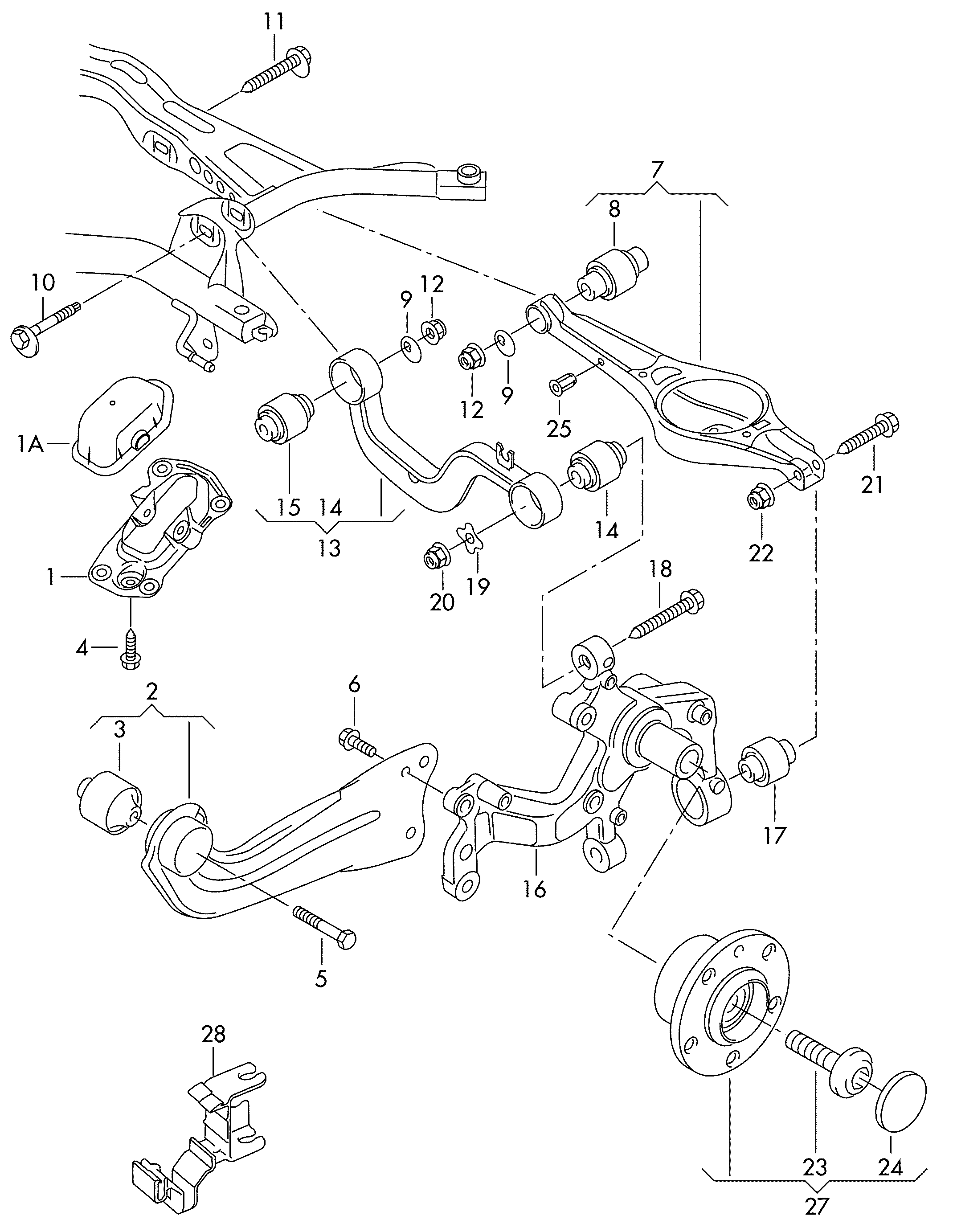 VAG 1T0 505 223F - Neatkarīgās balstiekārtas svira, Riteņa piekare autospares.lv