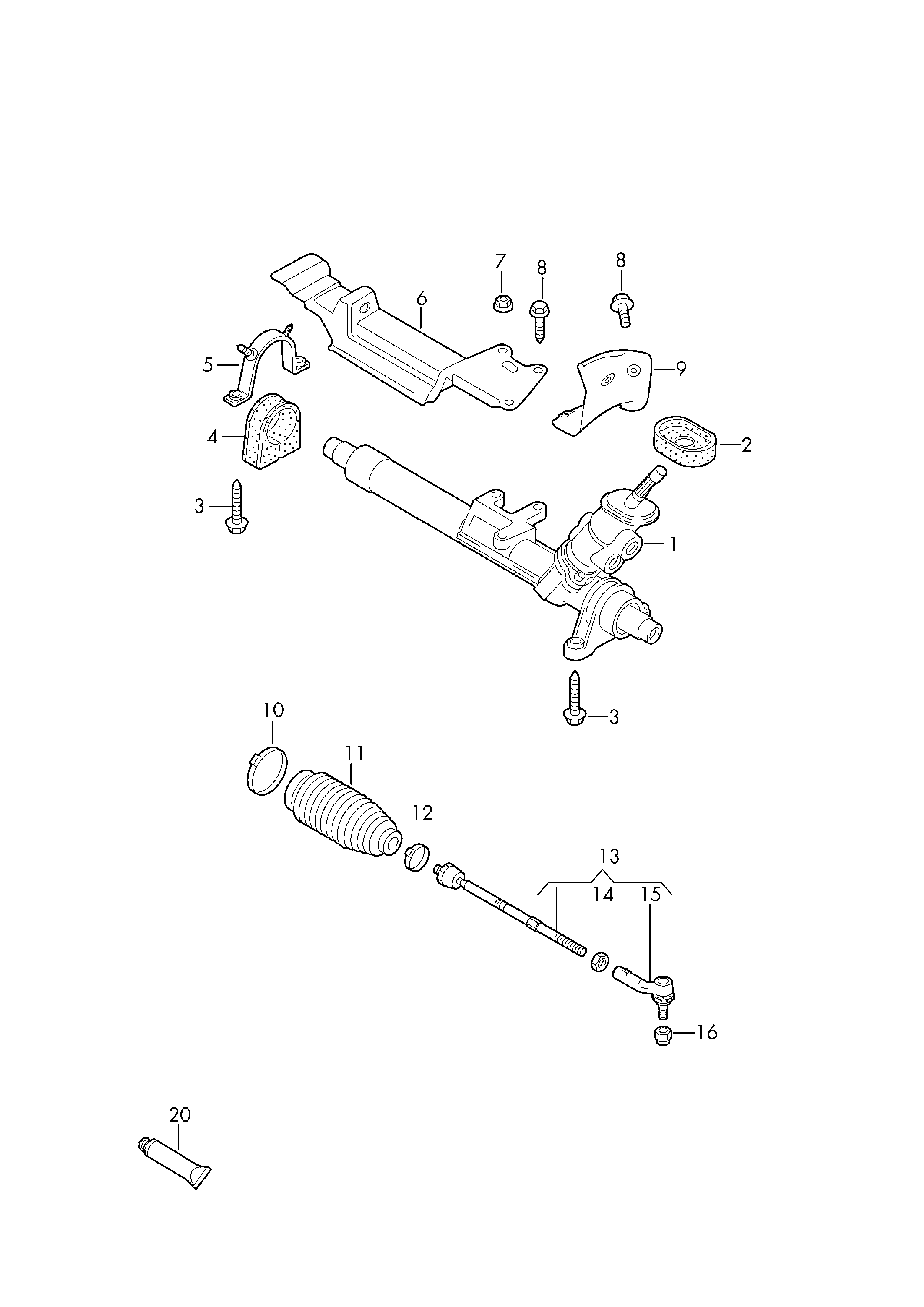 VW 1J0422811B - Stūres mehānisms autospares.lv