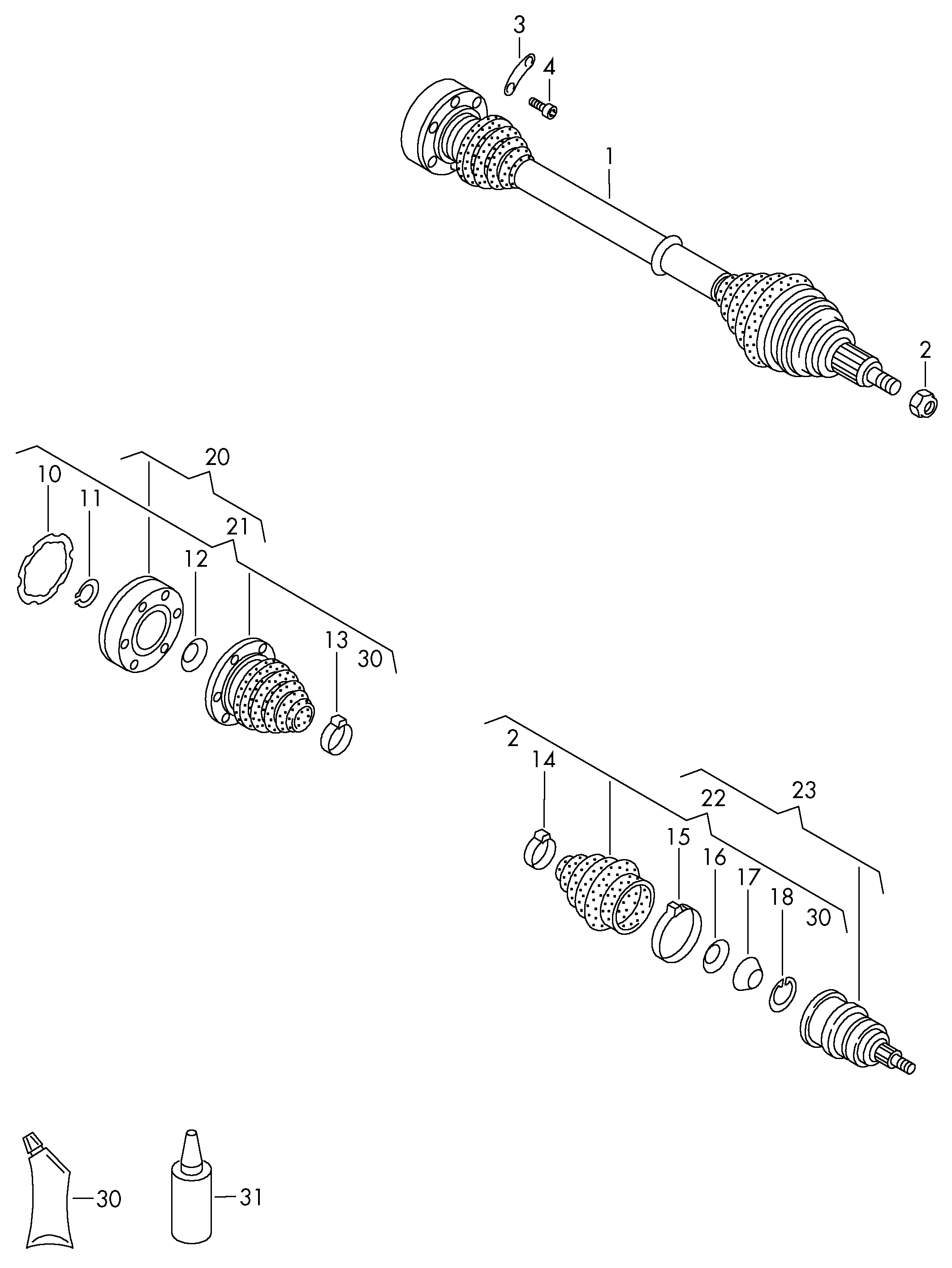 AUDI 1J0407271FN - Šarnīru komplekts, Piedziņas vārpsta autospares.lv