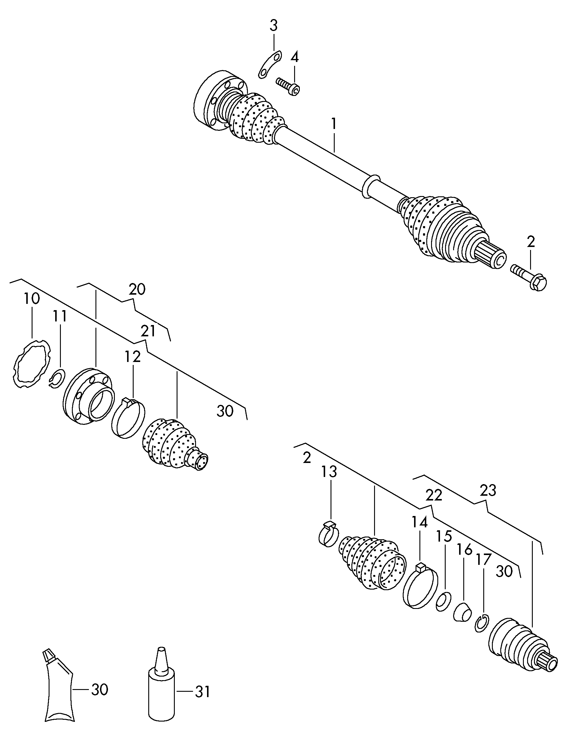 AUDI N 906 251 01 - Tilta skrūve, Piedziņas vārpsta autospares.lv