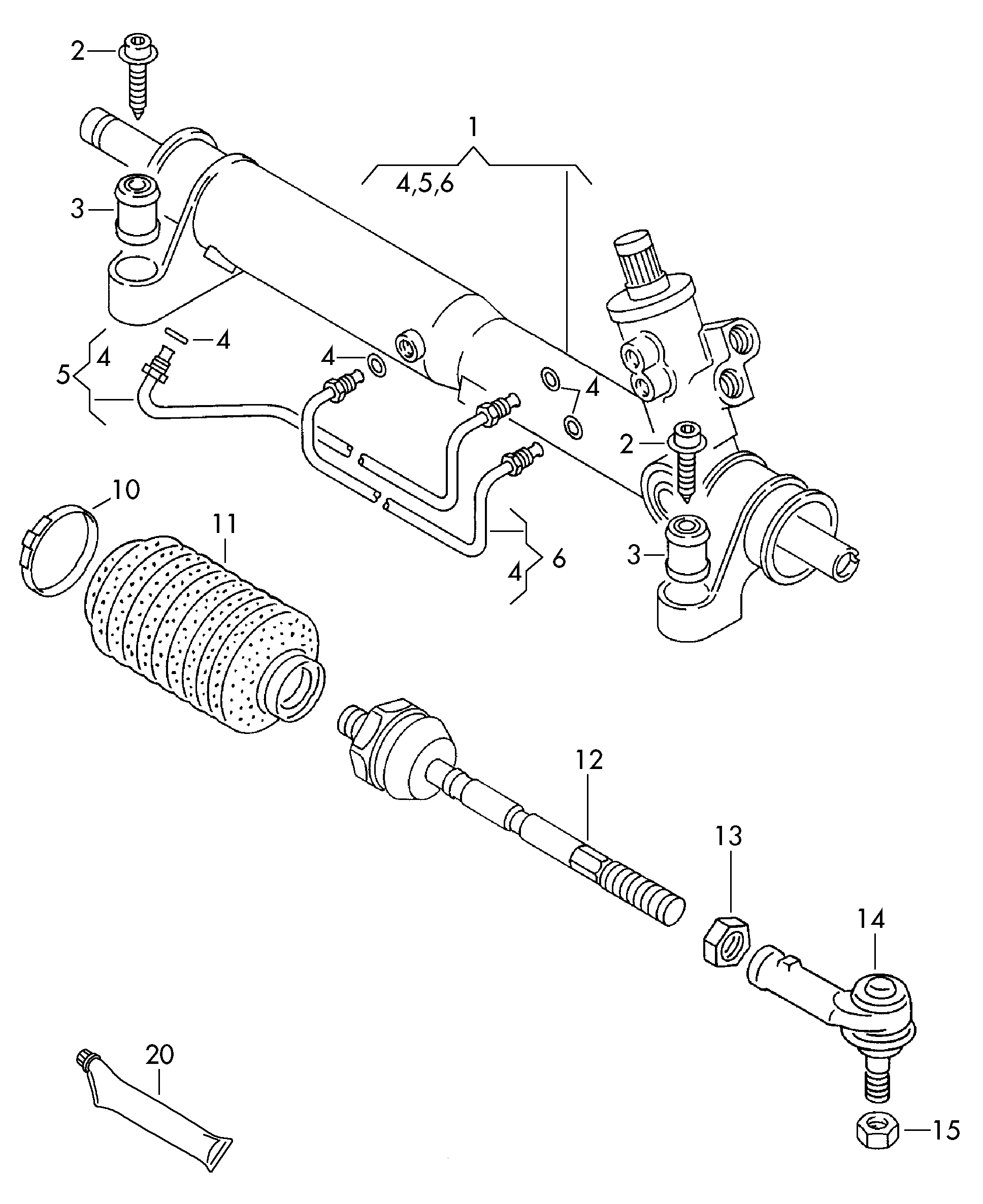 VW 7D0 419 831 - Putekļusargu komplekts, Stūres iekārta autospares.lv