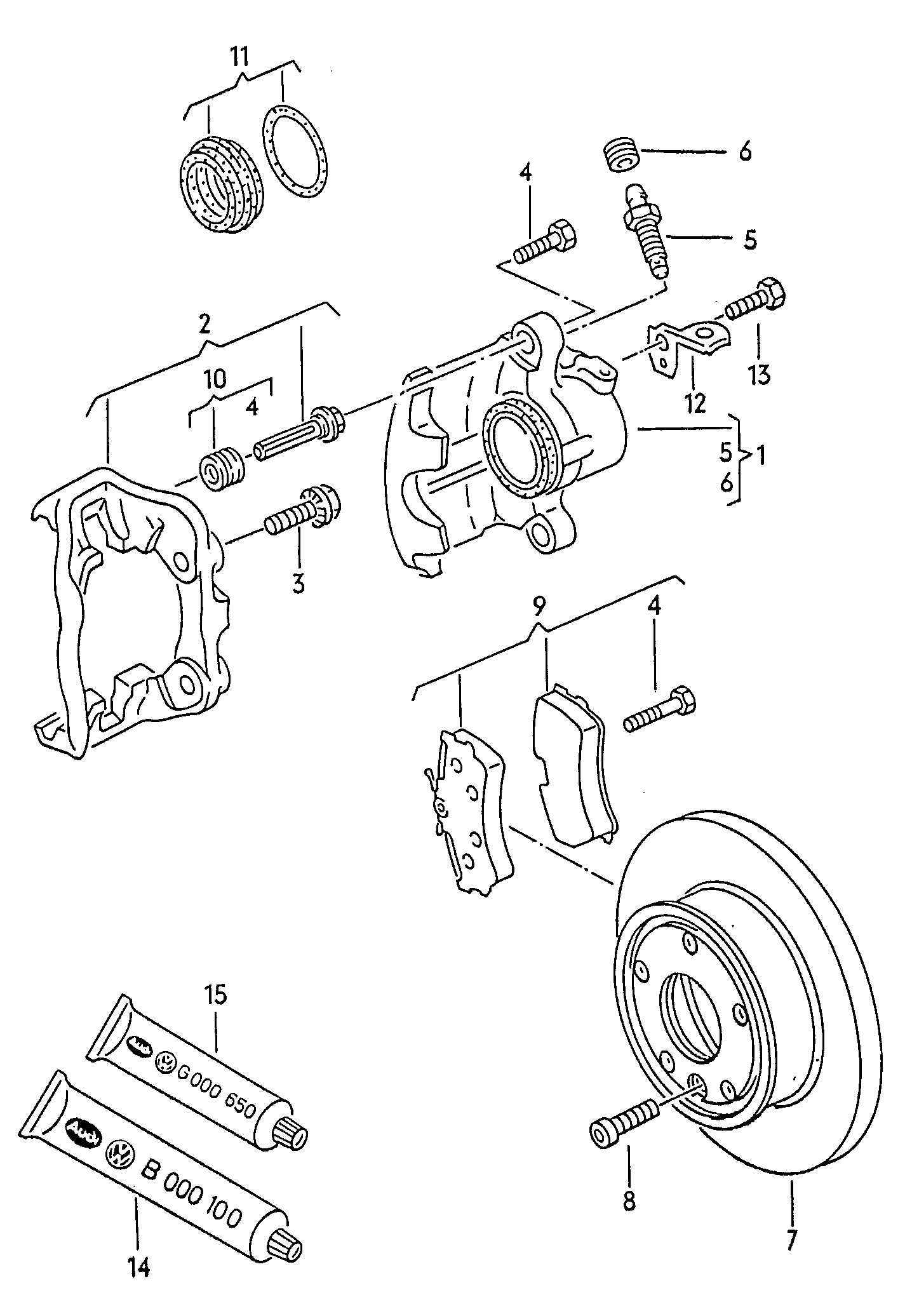 AUDI 701698151C - Тормозные колодки, дисковые, комплект www.autospares.lv