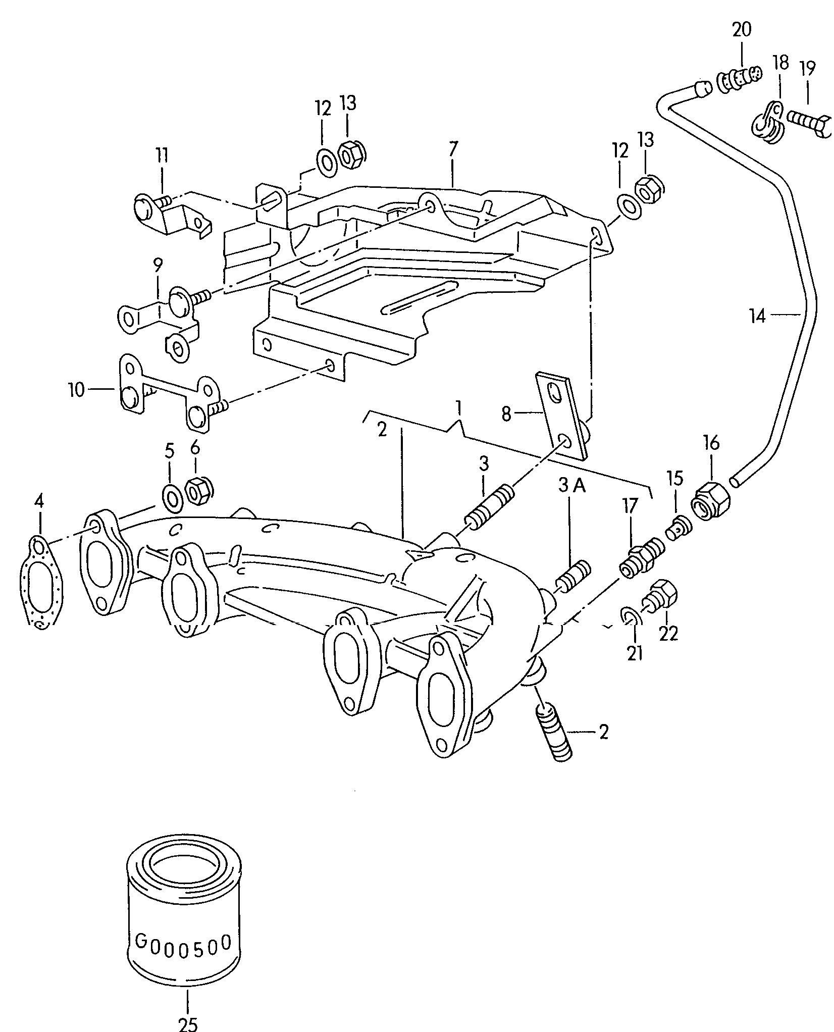 AUDI 037 253 039 D - Gasket Set, exhaust manifold www.autospares.lv