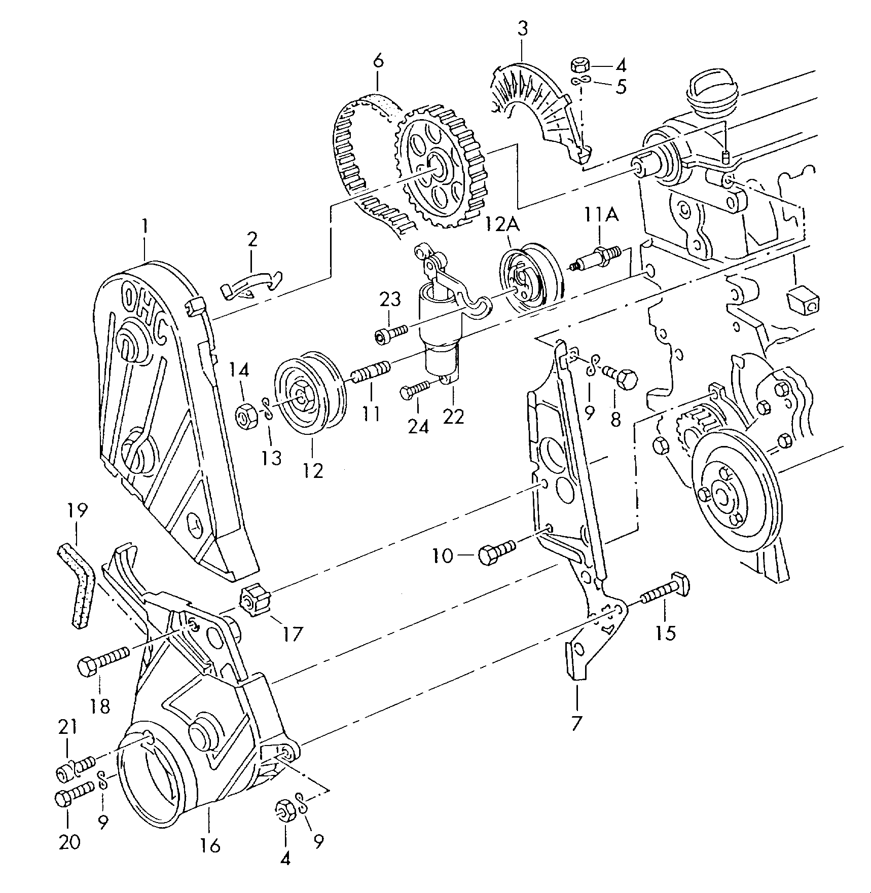 Skoda 026 109 243 L - Spriegotājrullītis, Gāzu sadales mehānisma piedziņas siksna autospares.lv