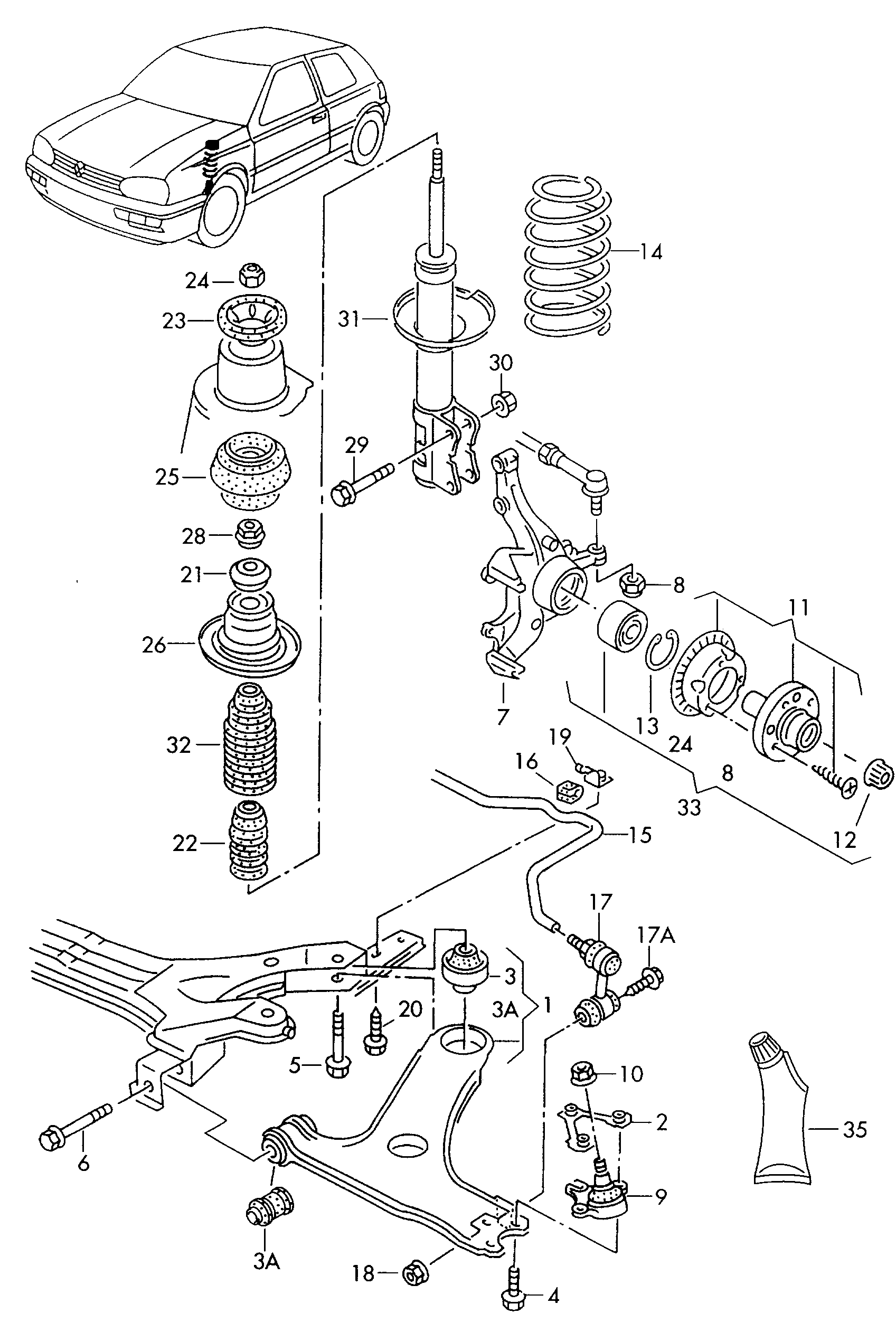 AUDI 1H0 407 151 A - Neatkarīgās balstiekārtas svira, Riteņa piekare autospares.lv