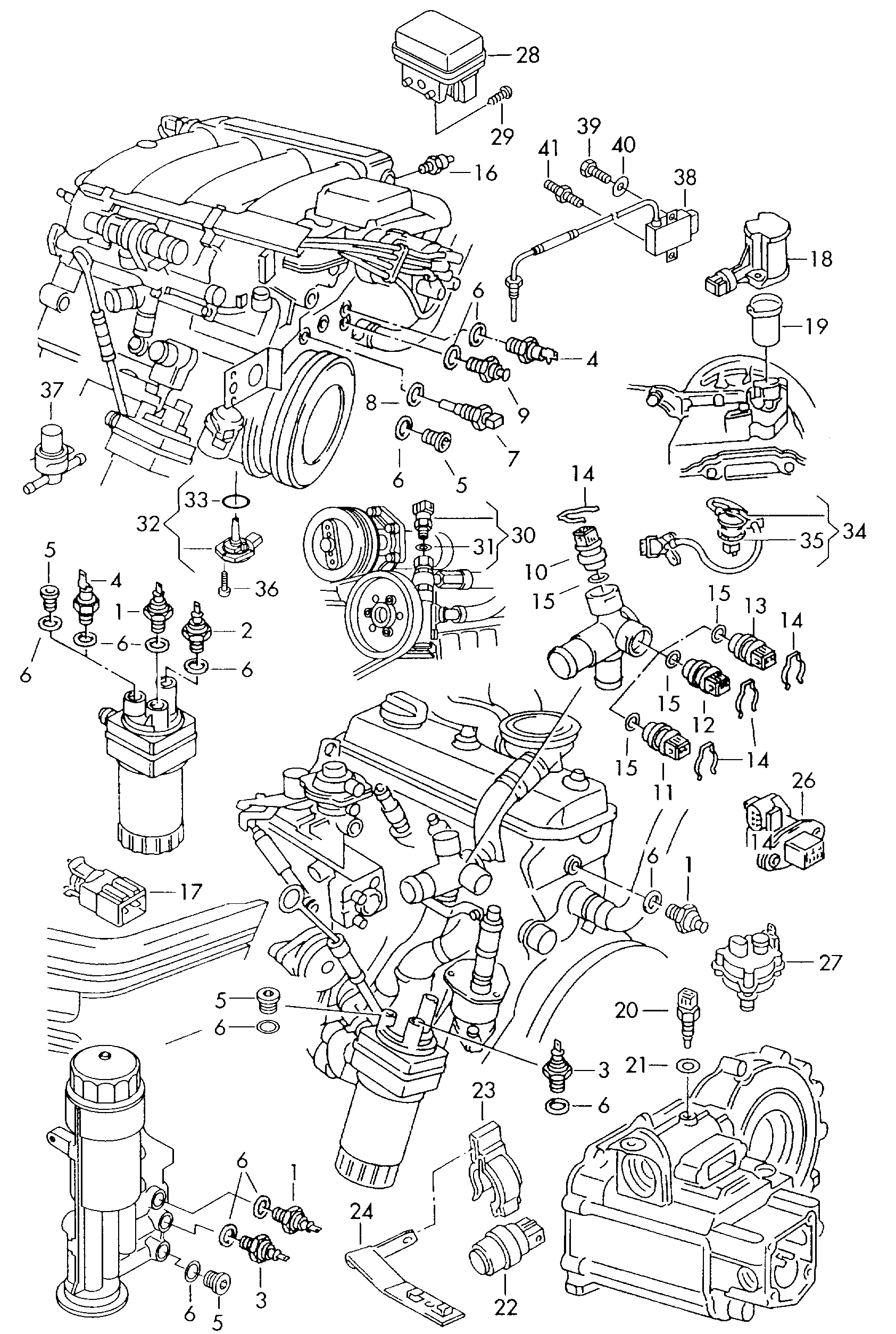 Seat 028 919 081 H - Devējs, Eļļas spiediens autospares.lv