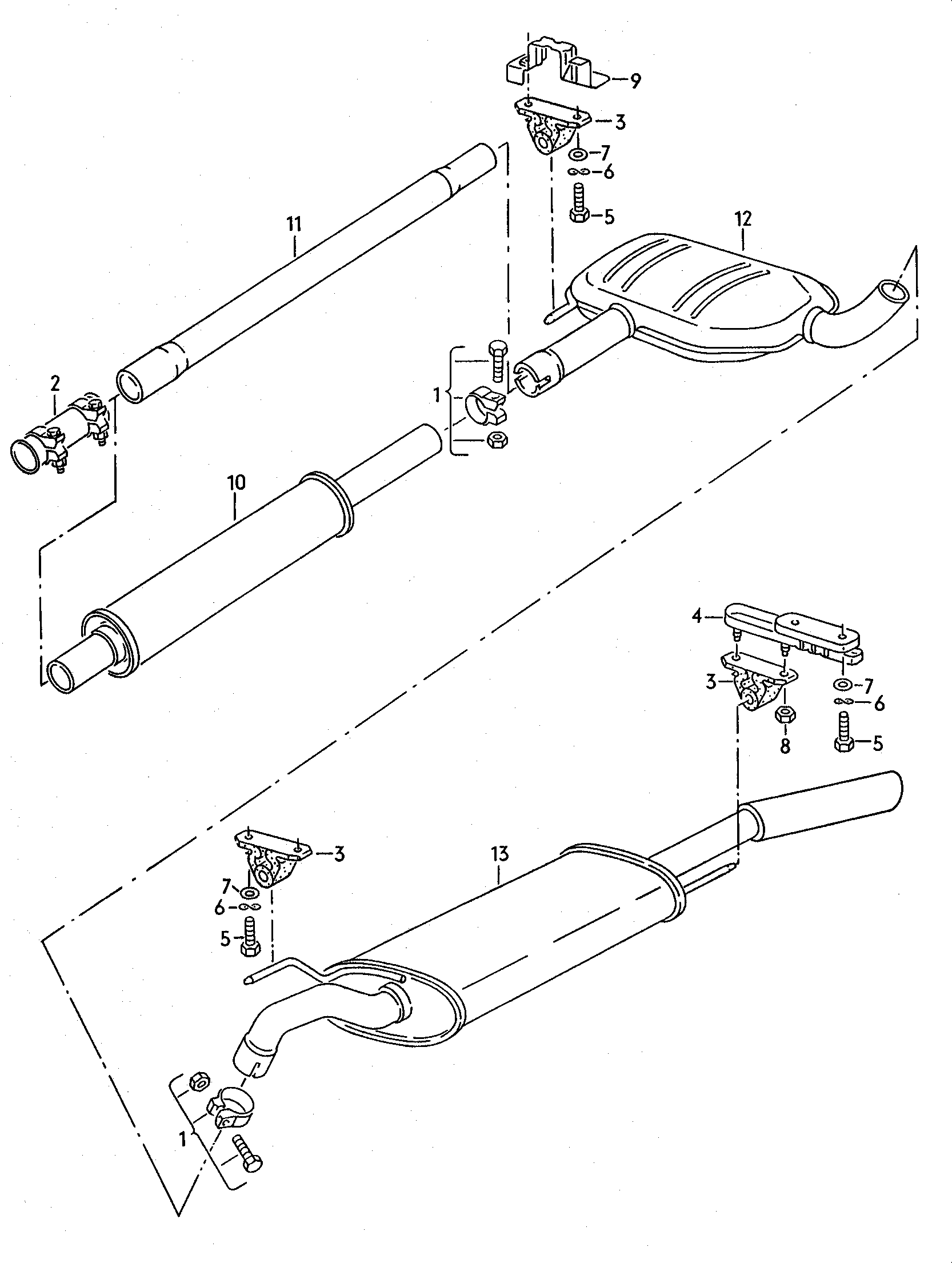 VAG 191 253 141 F - Savienojošie elementi, Izplūdes gāzu sistēma www.autospares.lv