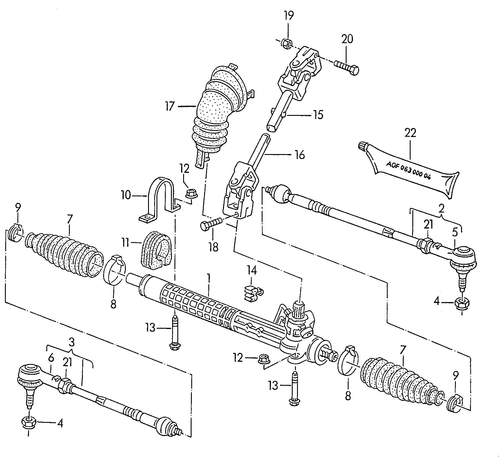 VW 357 422 831 B - Putekļusargu komplekts, Stūres iekārta autospares.lv