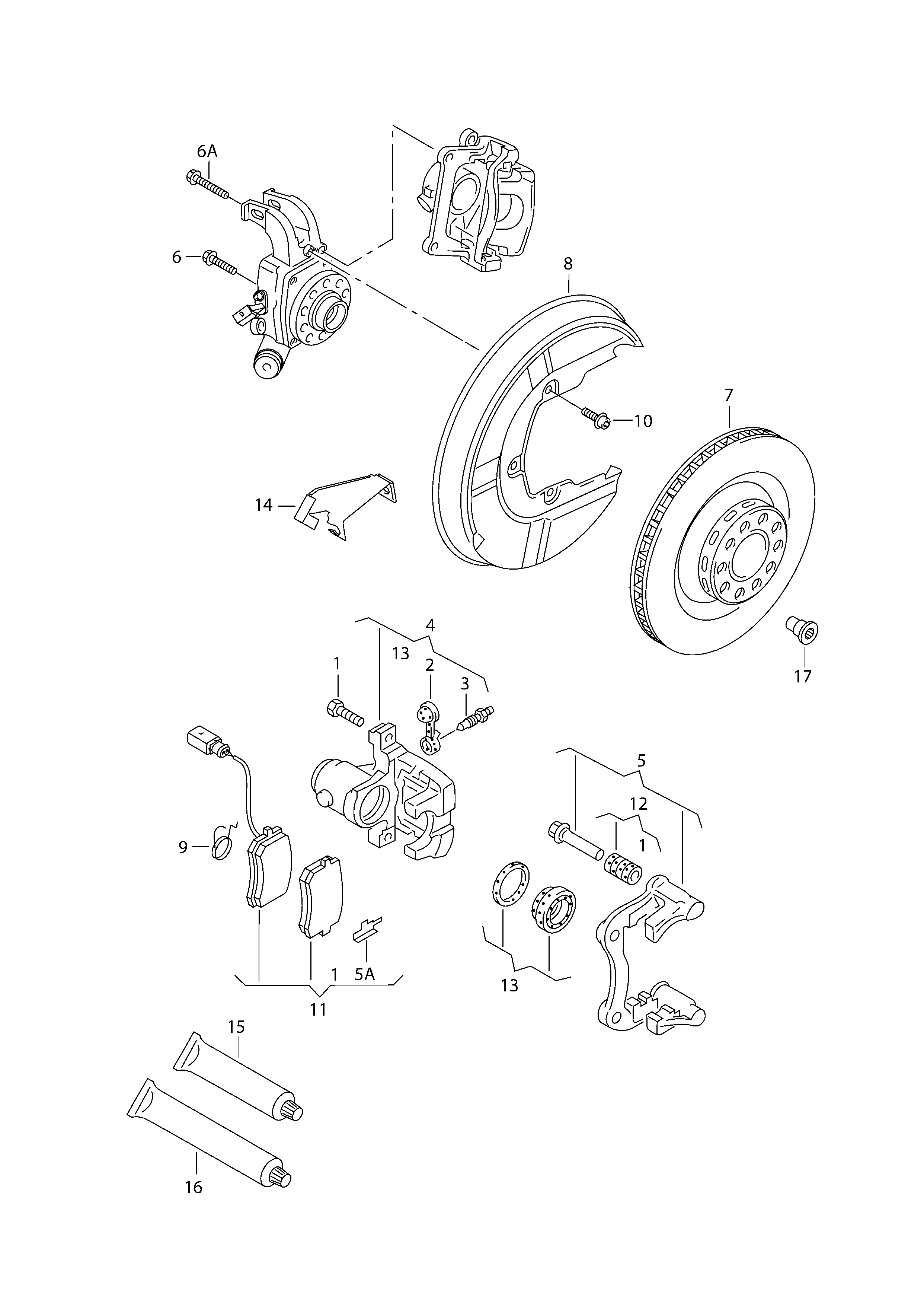 Seat 7H0698470 - Remkomplekts, Bremžu suports autospares.lv