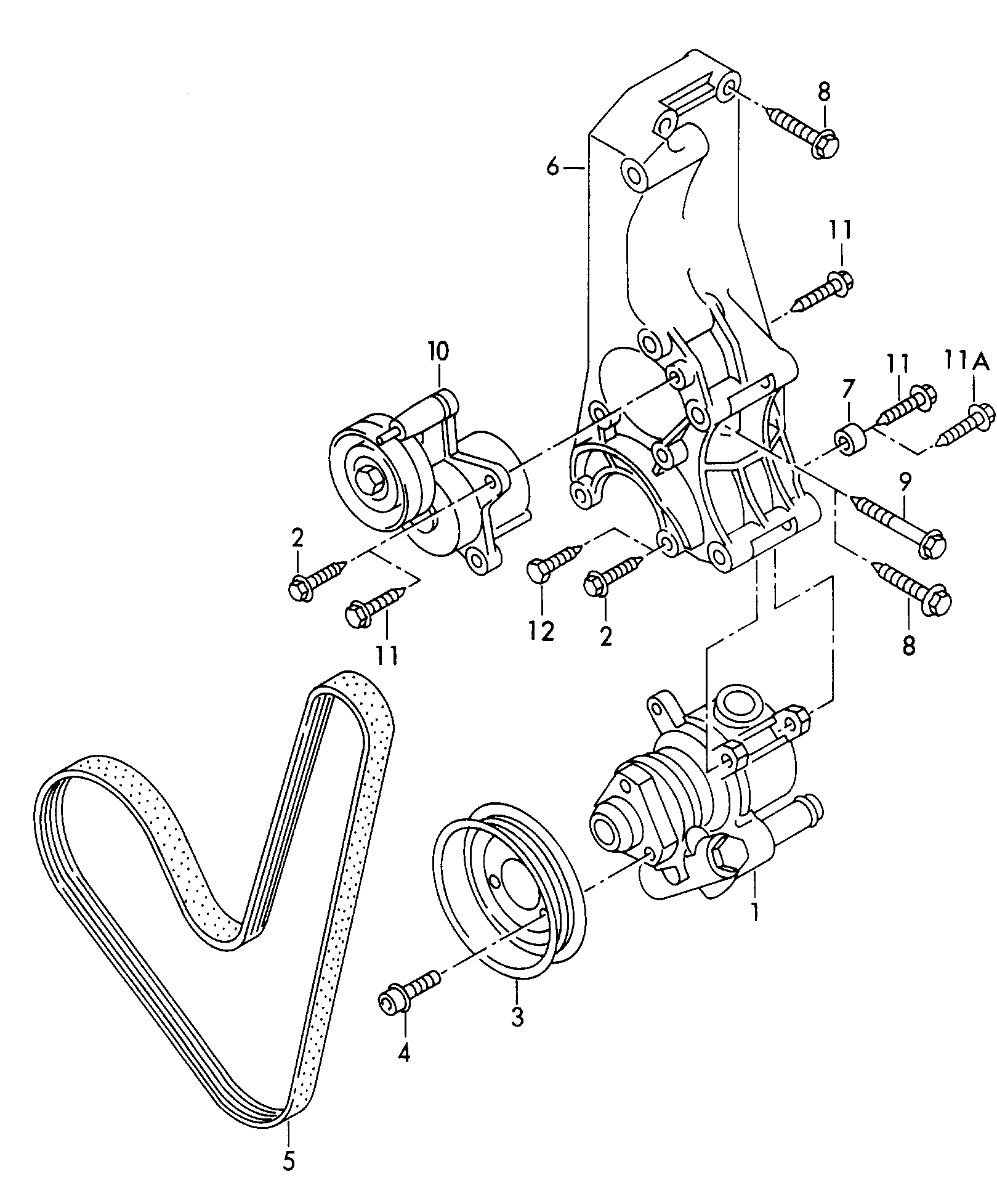 VW 032 145 299 C - Siksnas spriegotājs, Ķīļsiksna autospares.lv