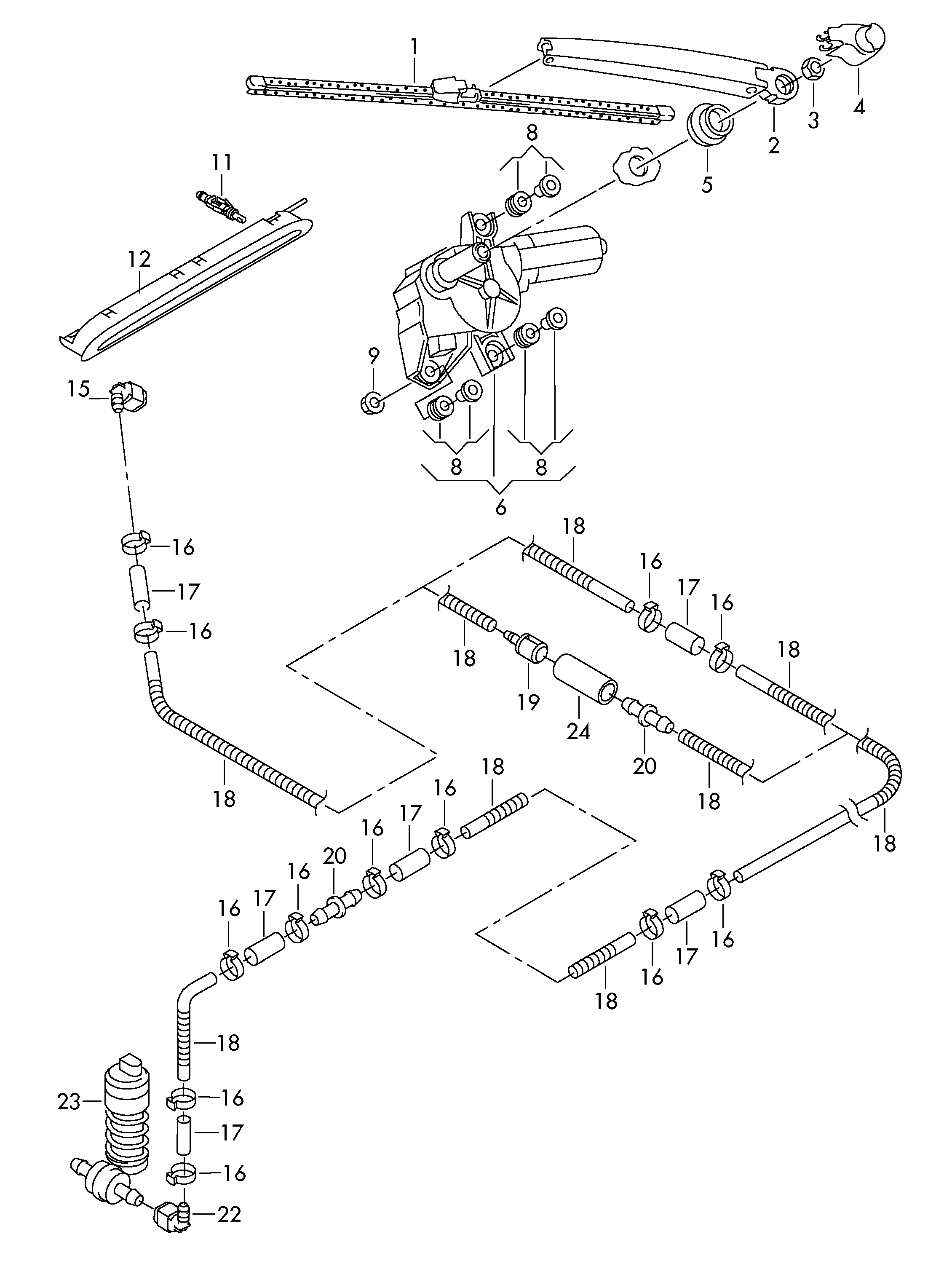 VAG 5K6 955 427A - Stikla tīrītāja slotiņa autospares.lv