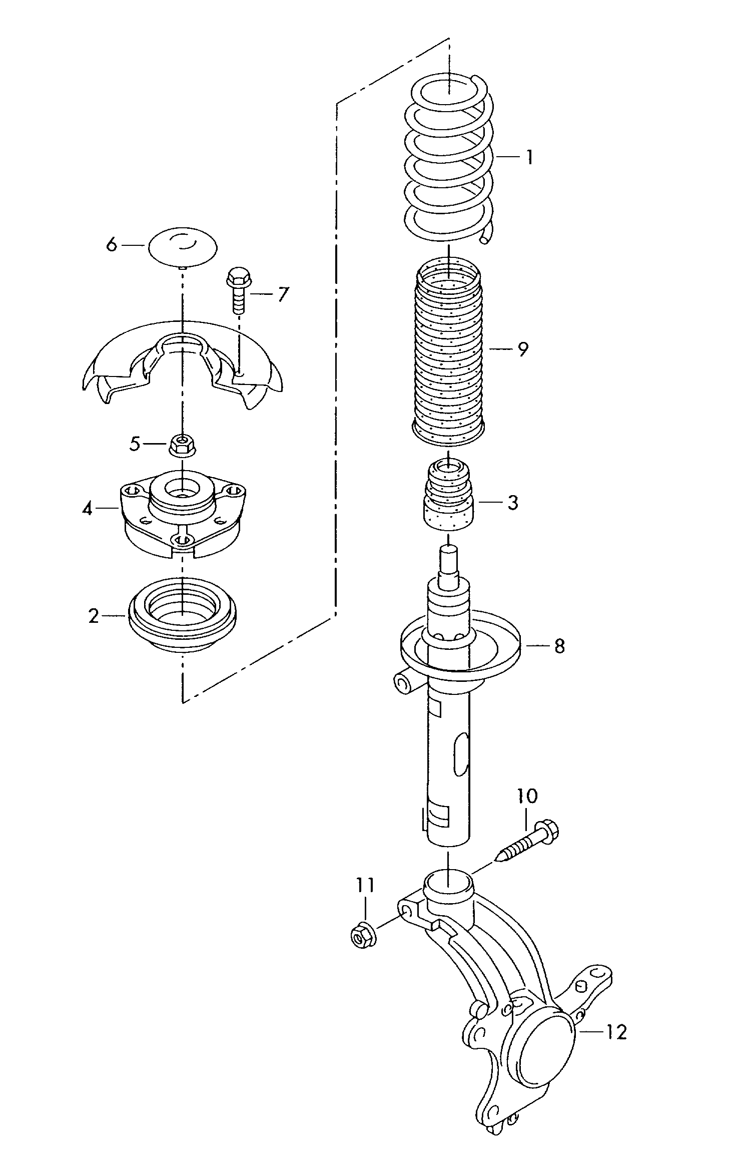 VAG 1K0412303G - Amortizators autospares.lv