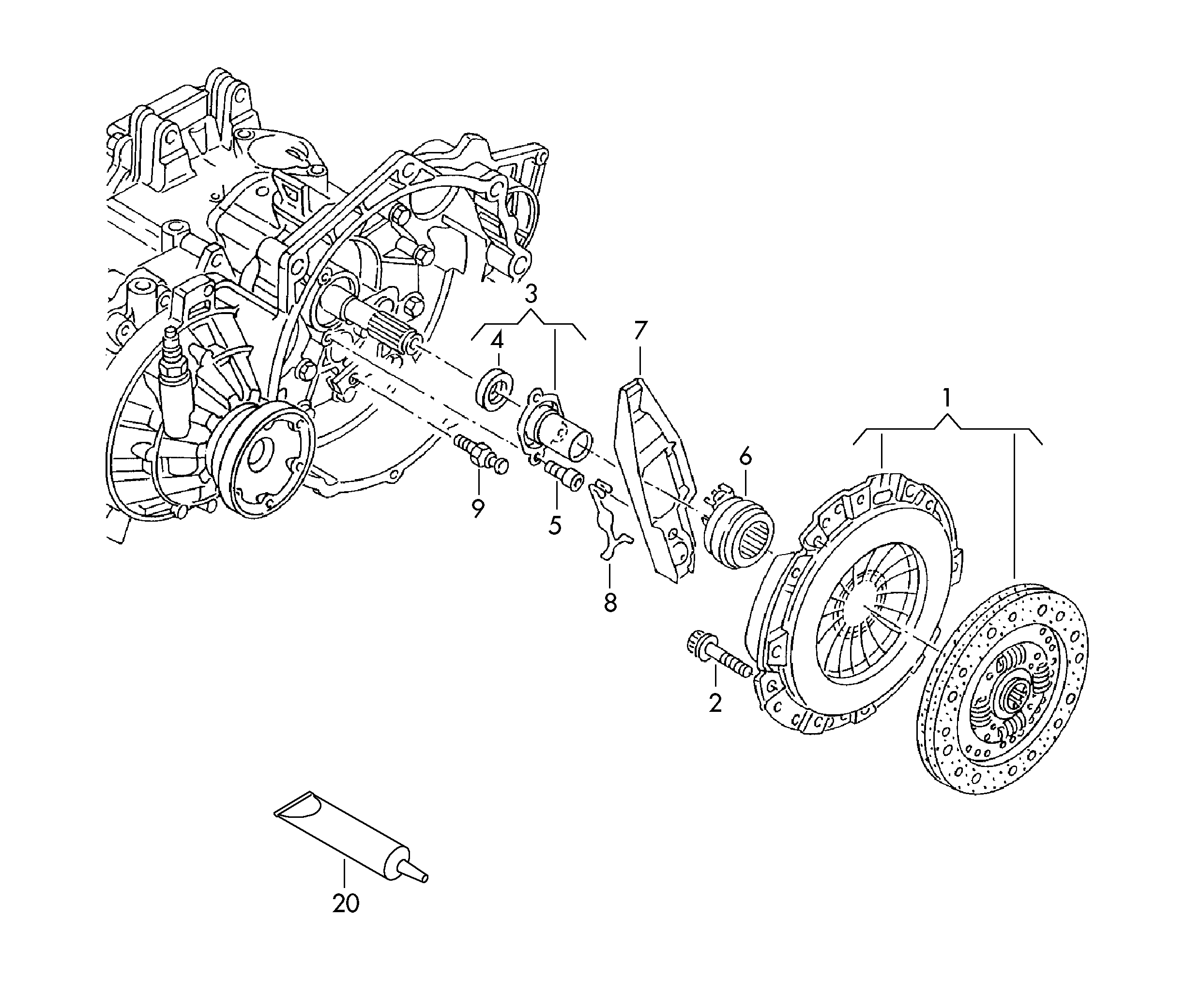 AUDI 03G 141 015 N - Sajūga komplekts autospares.lv