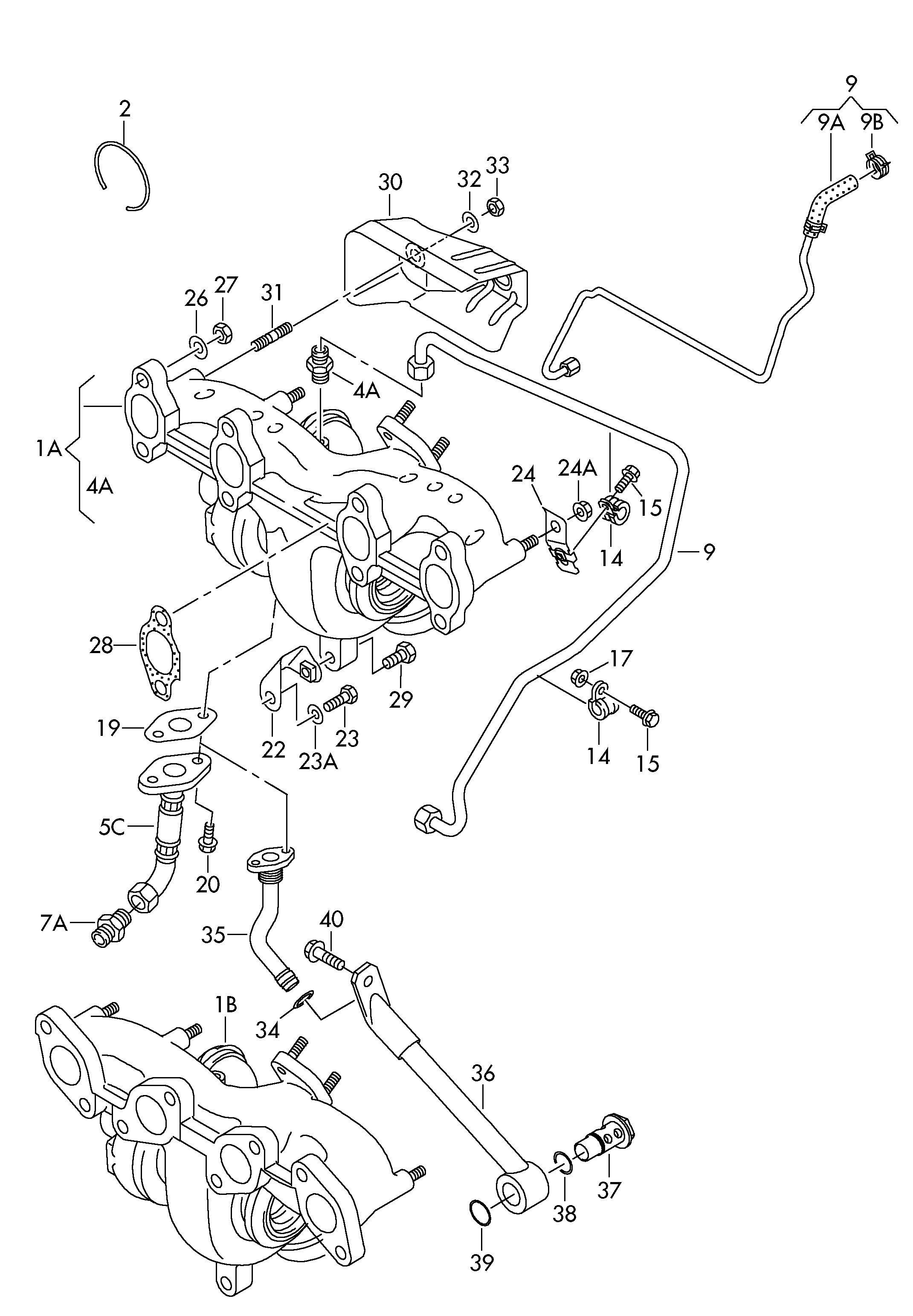 AUDI 03G253010A - Турбина, компрессор www.autospares.lv