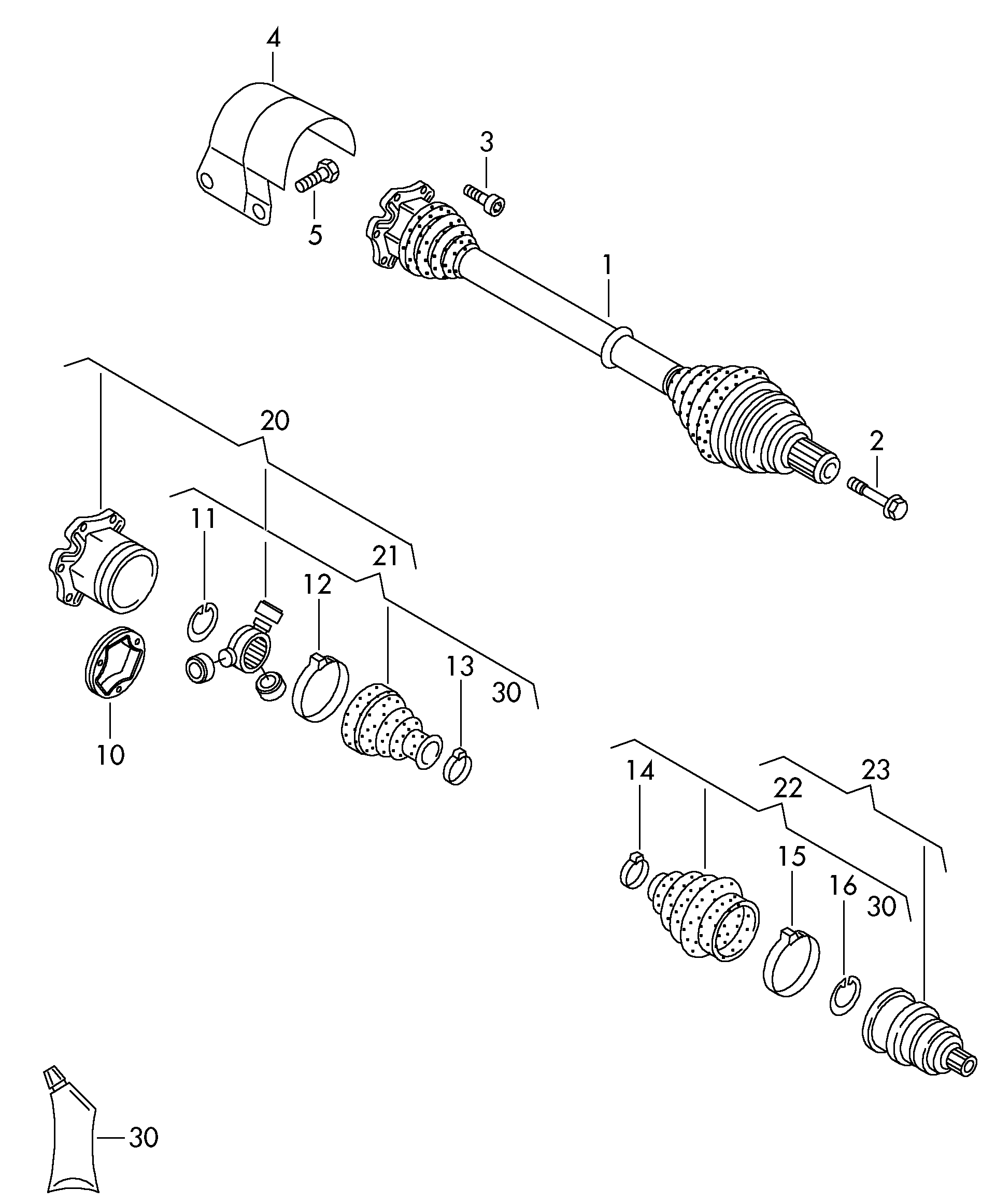 VAG 3Q0 498 201 - Putekļusargs, Piedziņas vārpsta autospares.lv