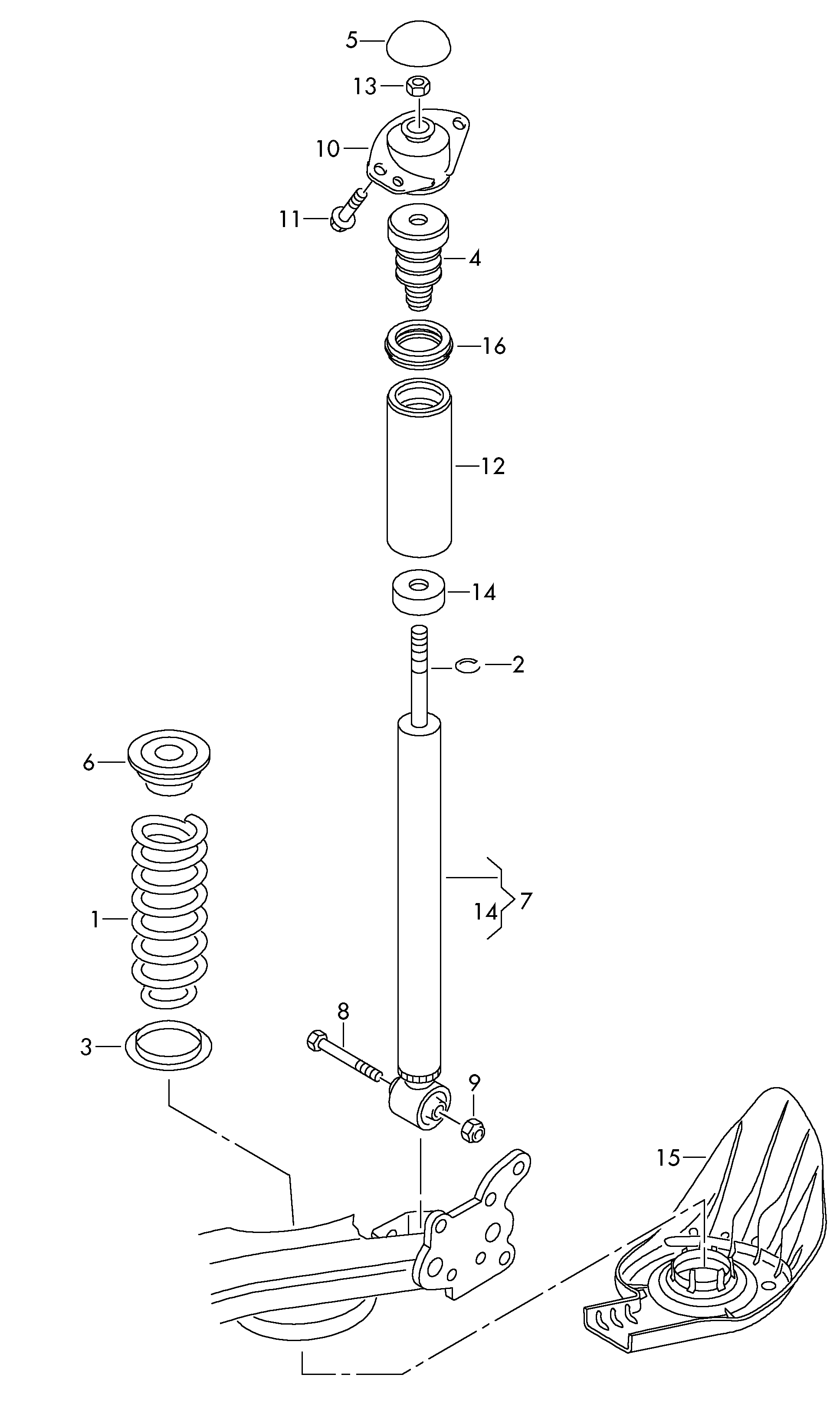 VAG 6RU513025A - Amortizators autospares.lv