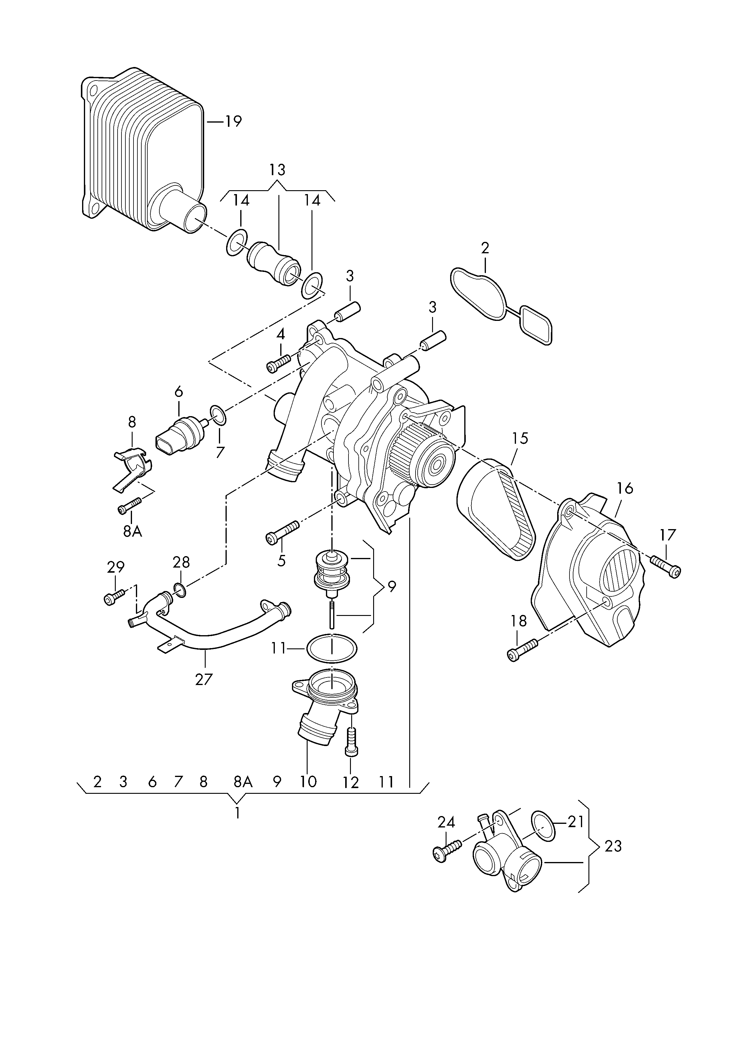 Seat 06H 121 113 B - Termostats, Dzesēšanas šķidrums autospares.lv