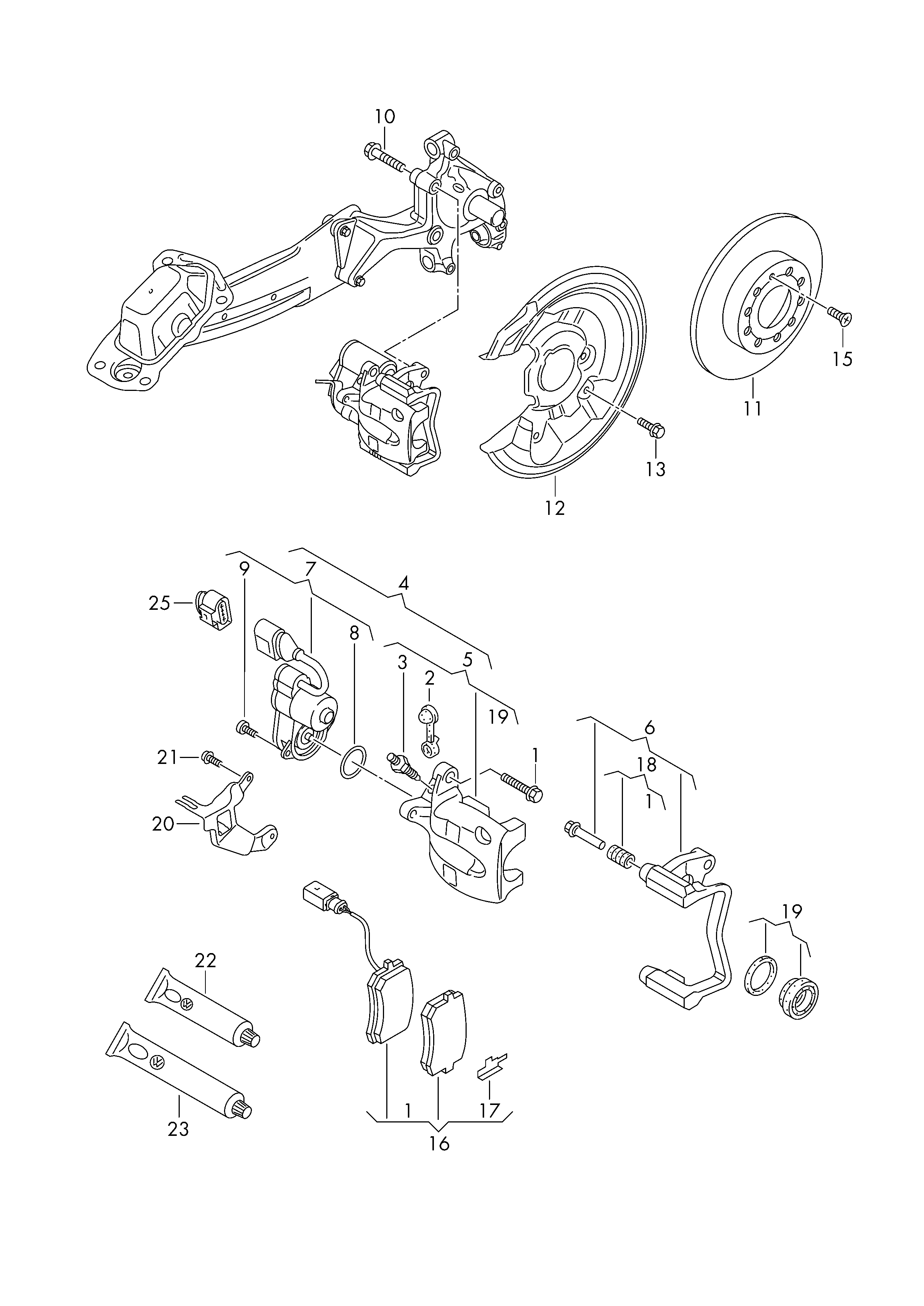 AUDI 5N0 698 451 - Bremžu uzliku kompl., Disku bremzes autospares.lv