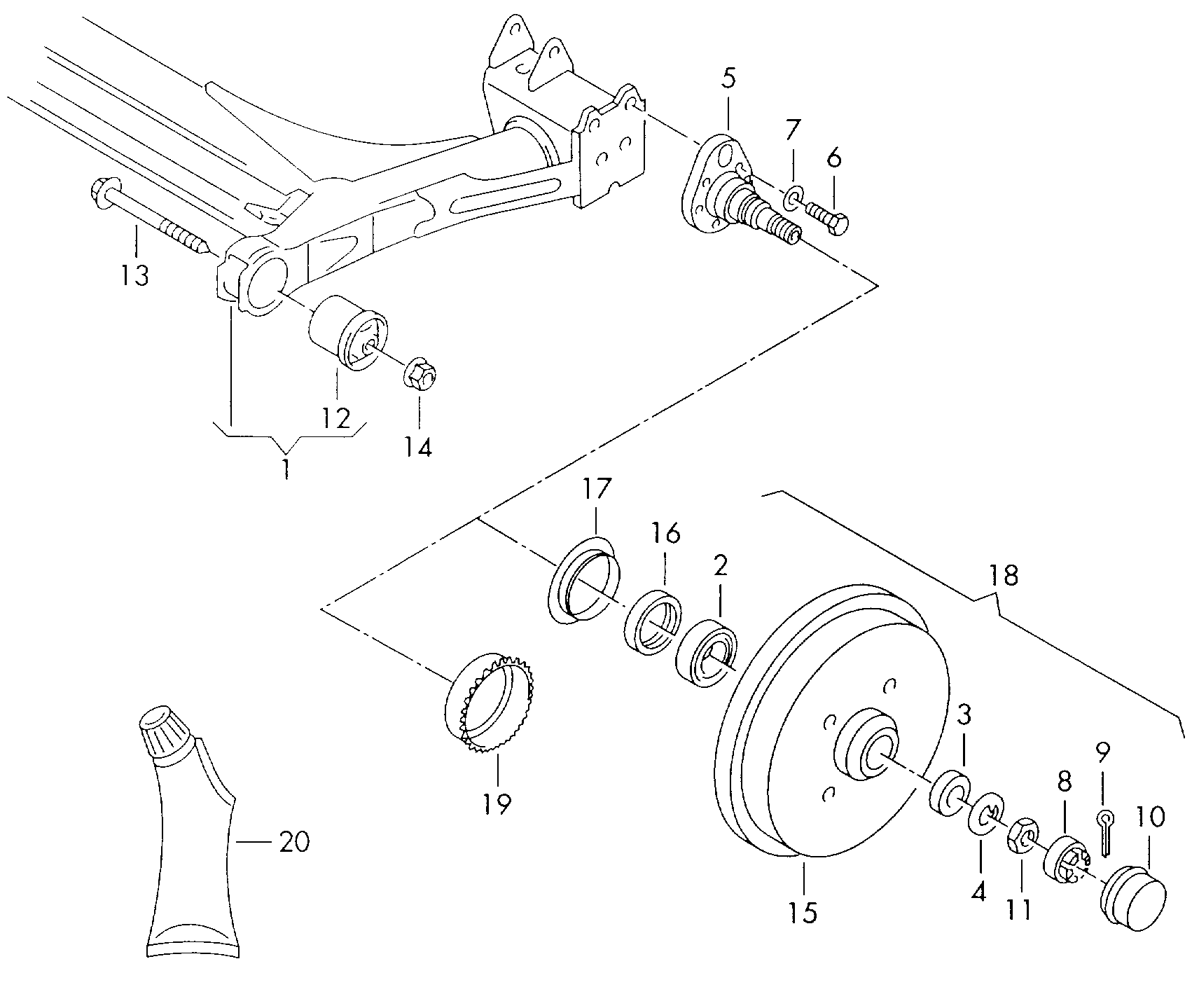 AUDI 333 501 117 A - Steering Knuckle, wheel suspension www.autospares.lv