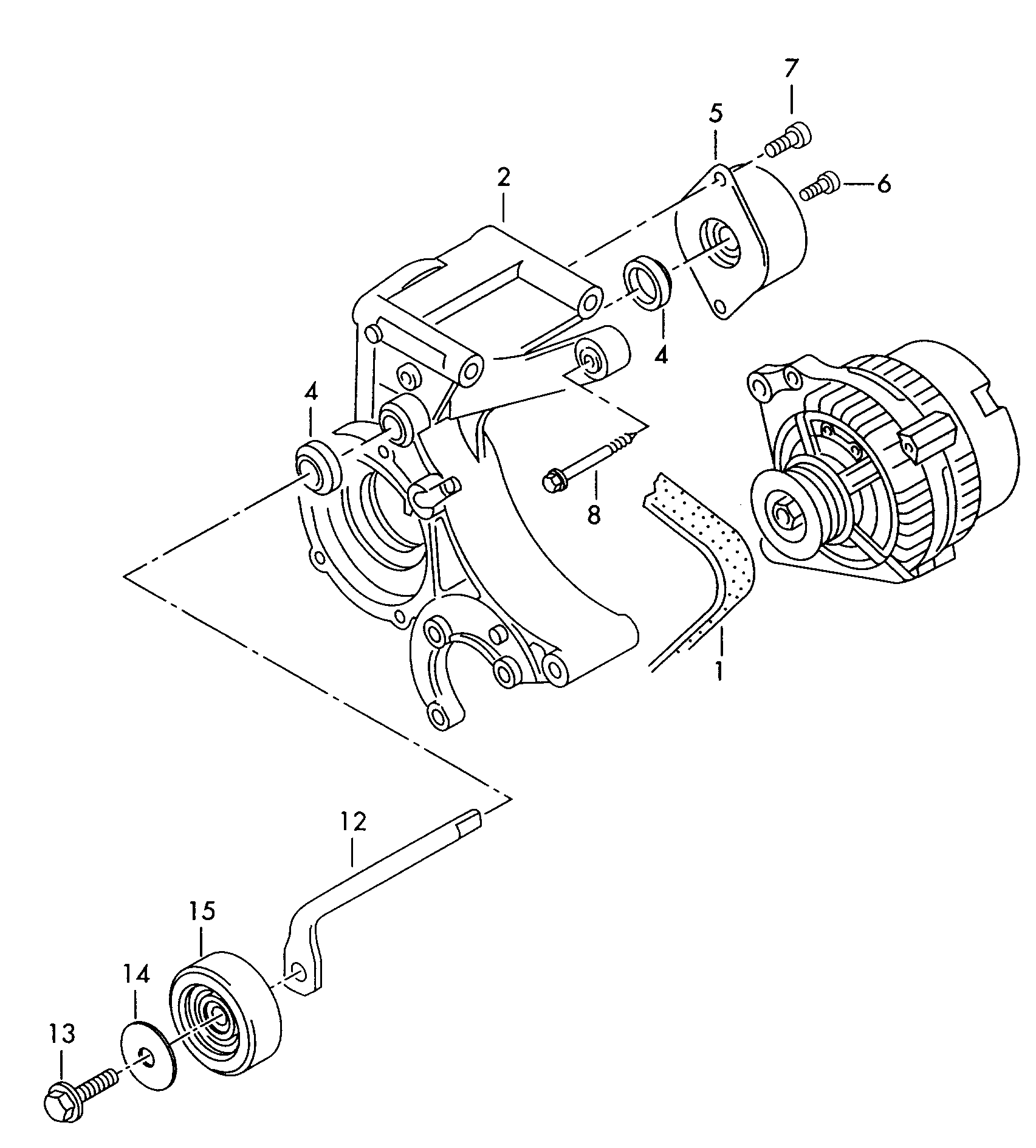 Seat 028 903 315 P - Belt Tensioner, v-ribbed belt www.autospares.lv