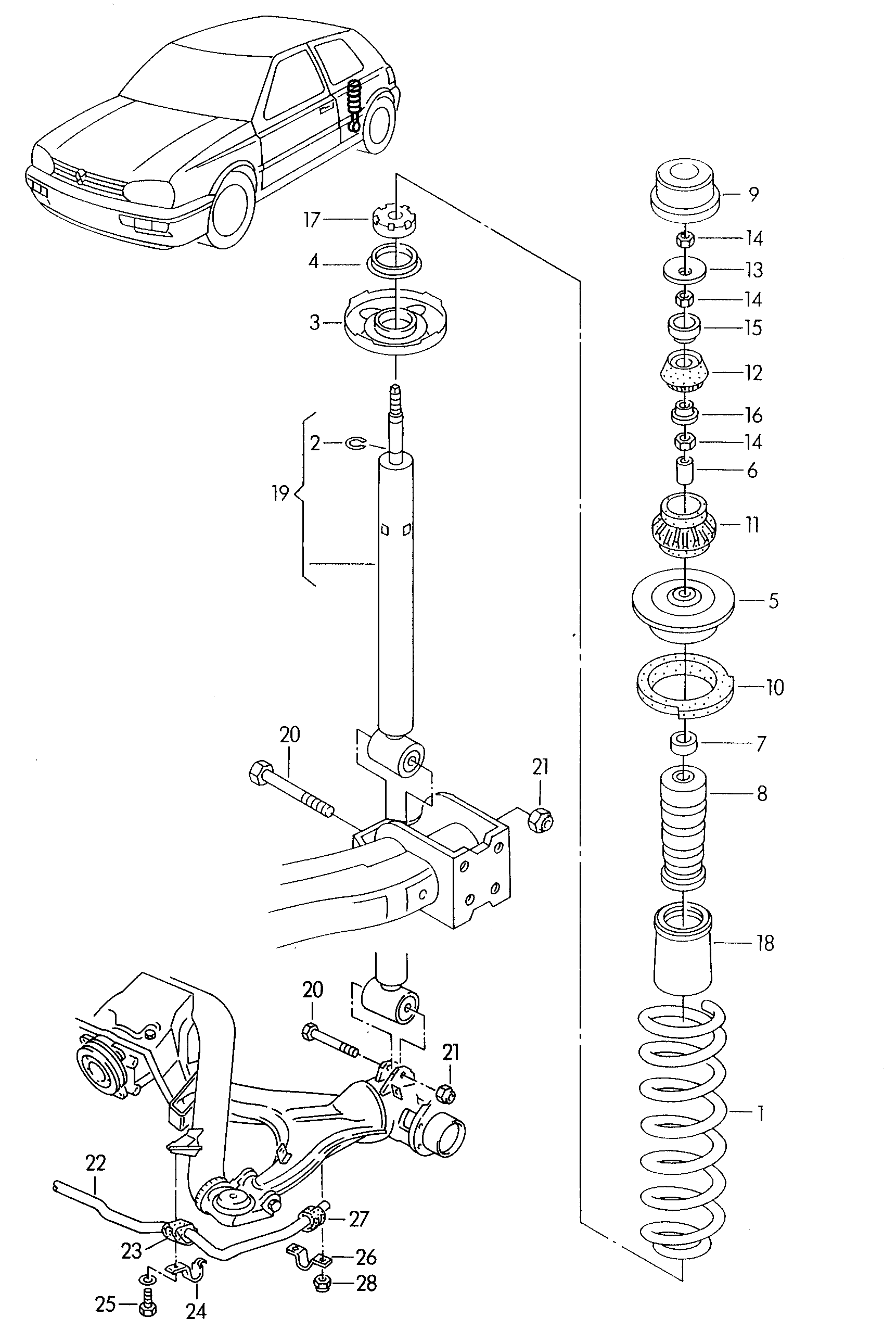 VAG 6N0 513 031 E - Amortizators autospares.lv