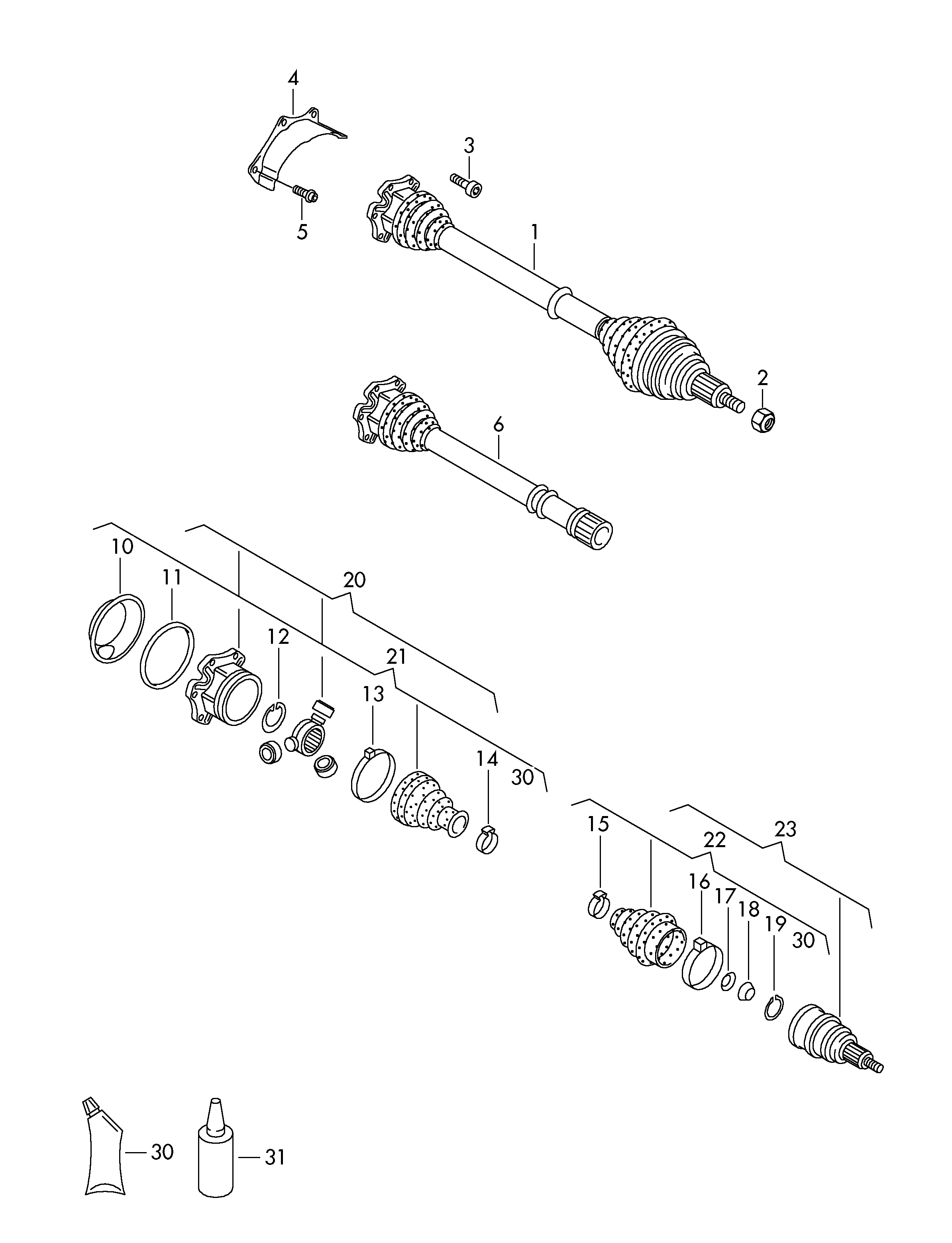 VW 6N0 407 451 AX - Piedziņas vārpsta autospares.lv