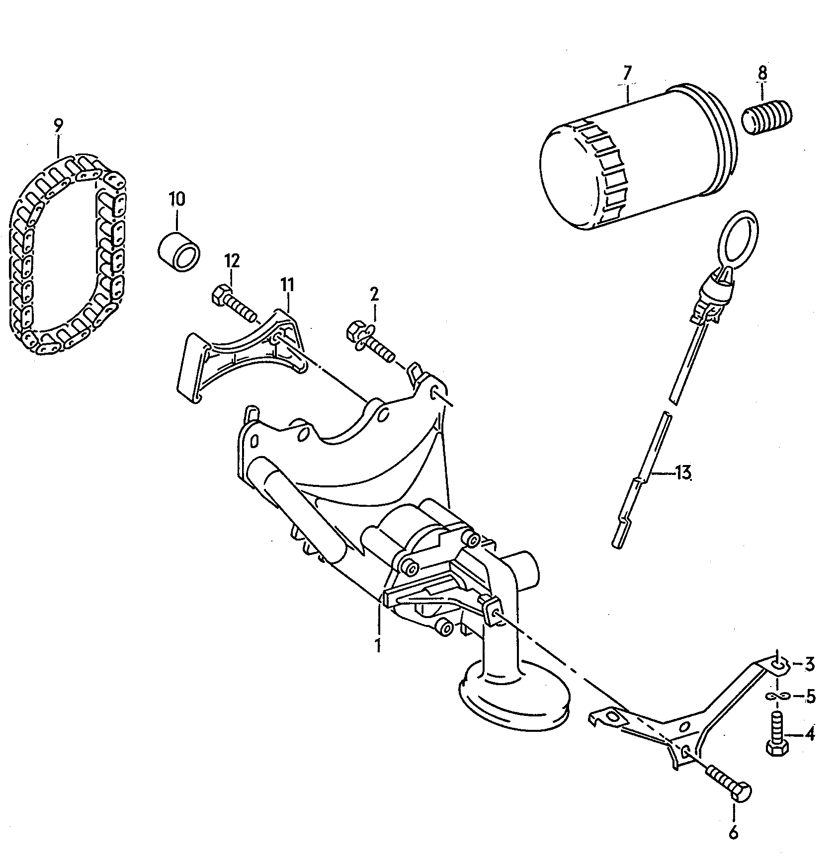 VW 030 115 125 A - Chain, oil pump drive www.autospares.lv