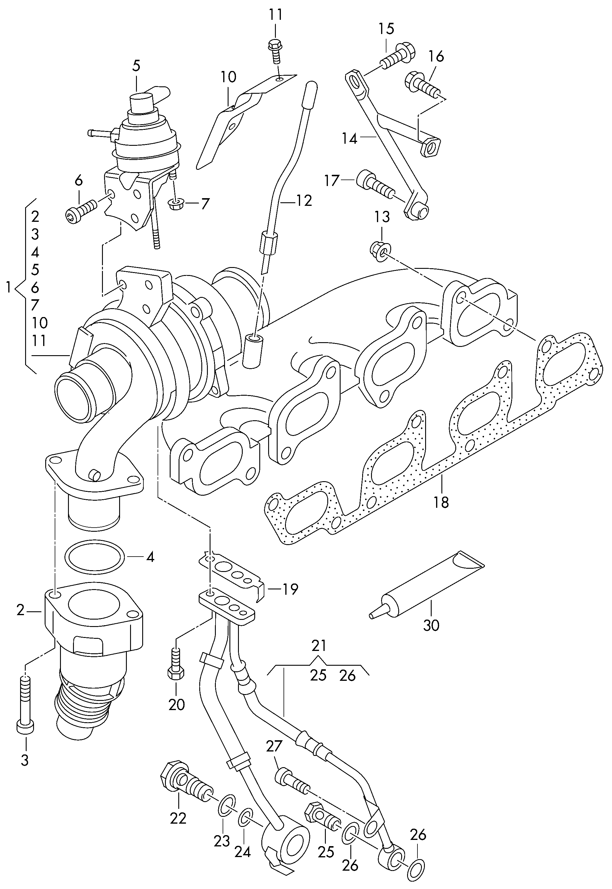 VW 03L253014A - Турбина, компрессор www.autospares.lv