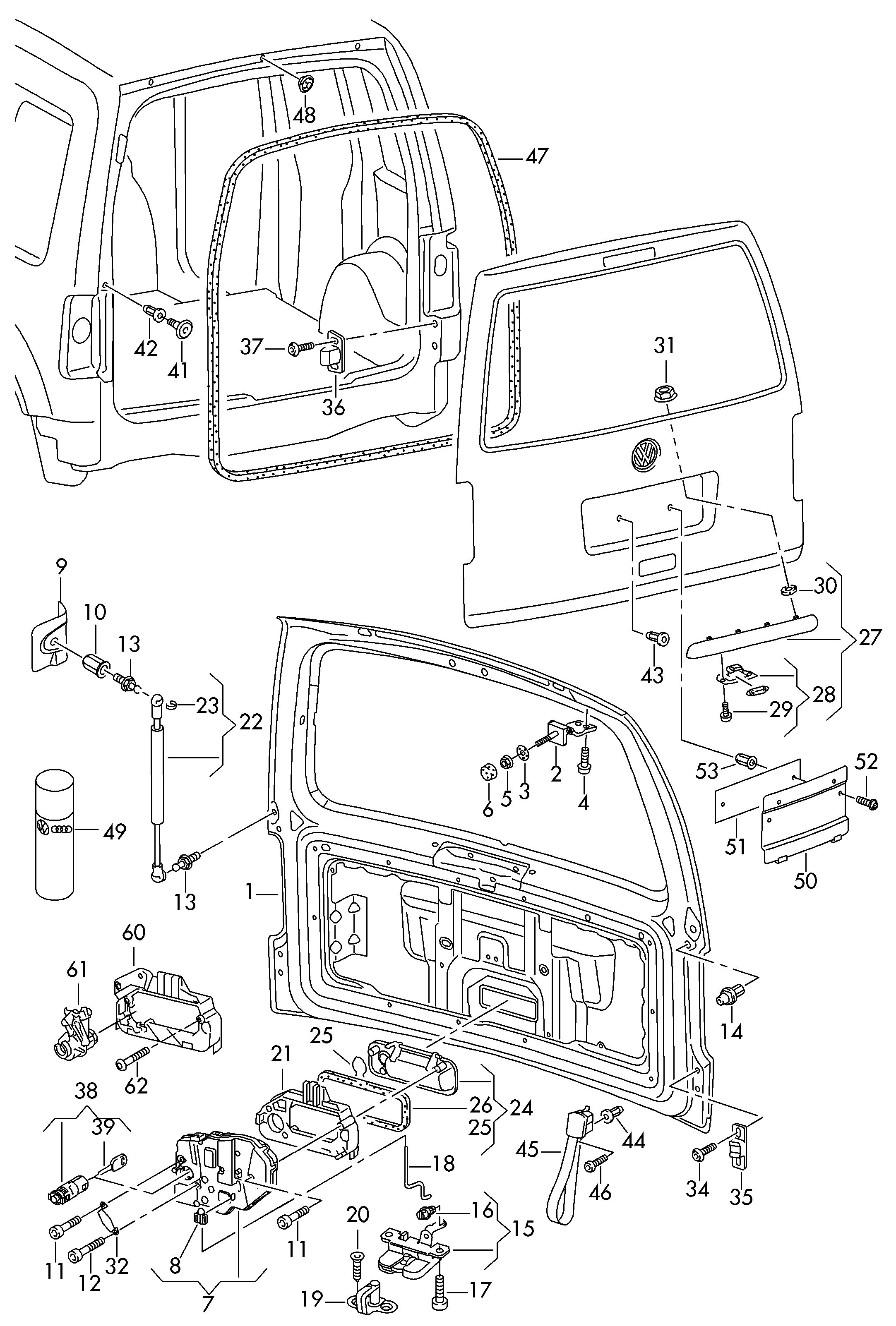 VAG 2K0 827 550 - Gāzes atspere, Bagāžas / Kravas nodalījuma vāks autospares.lv