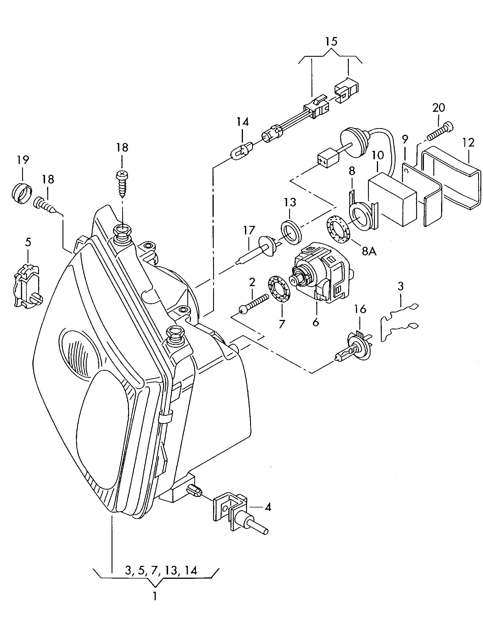 AUDI (FAW) N  10445701 - Bulb, headlight www.autospares.lv