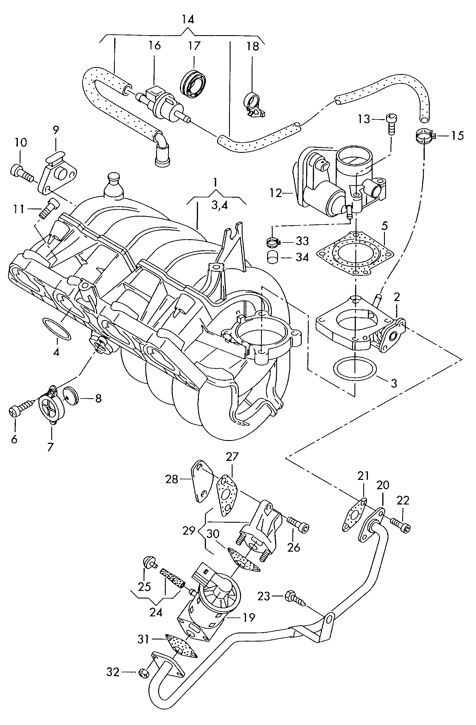 Skoda 036 906 051 - Devējs, Spiediens ieplūdes traktā www.autospares.lv