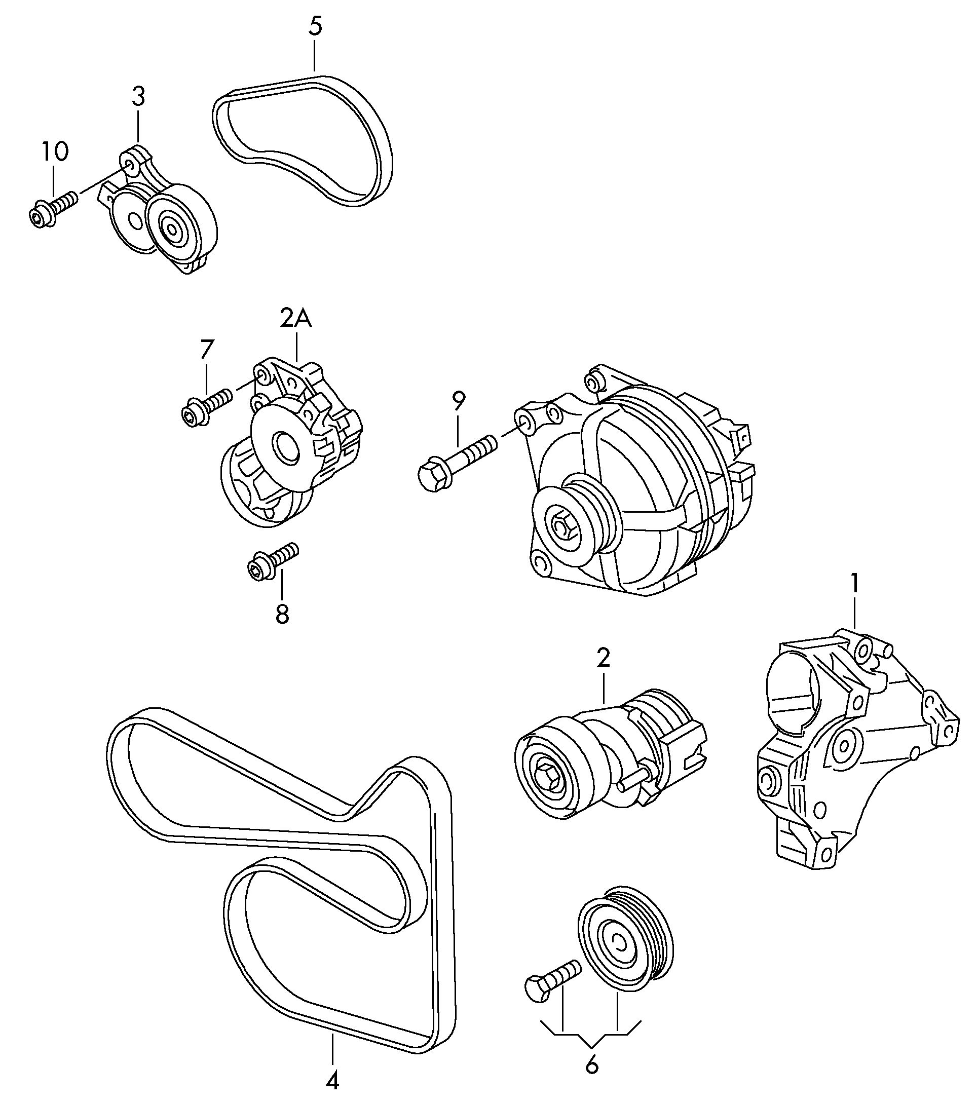 Seat 03C 145 276 B - Parazīt / Vadrullītis, Ķīļrievu siksna autospares.lv