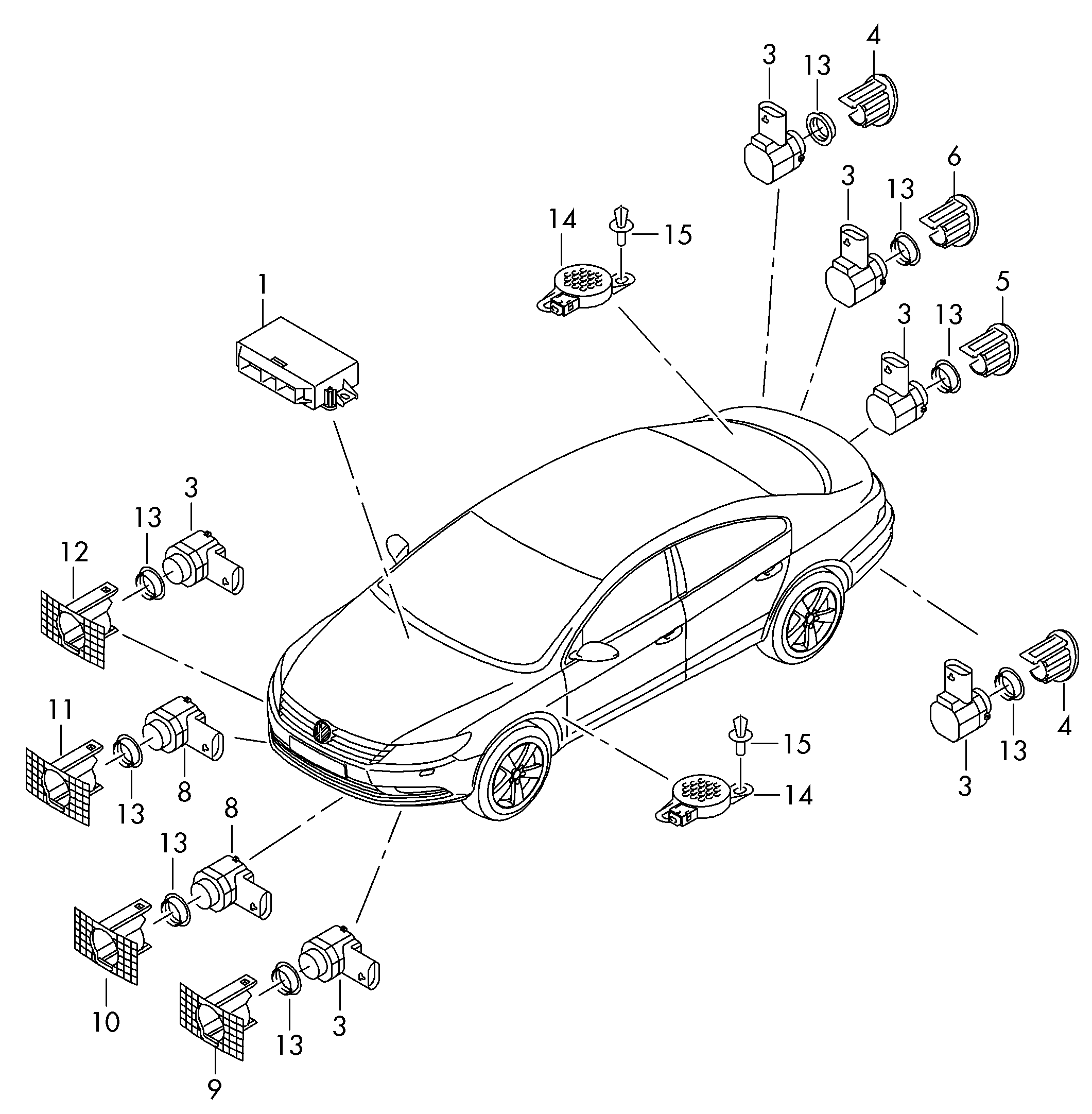 Skoda 1S0 919 275 D - Sensor autospares.lv