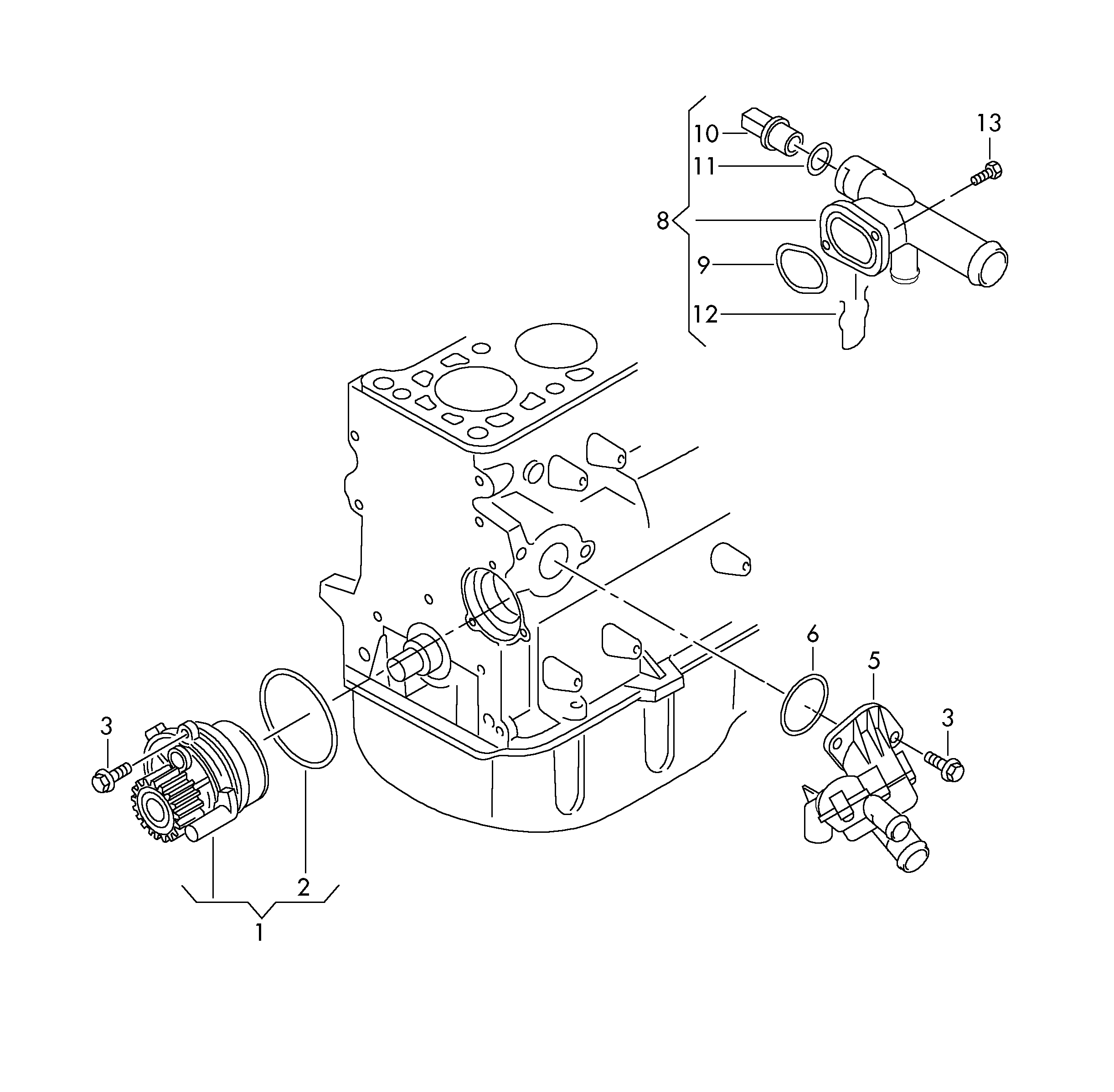 Seat 03L 121 011Q - Ūdenssūknis autospares.lv