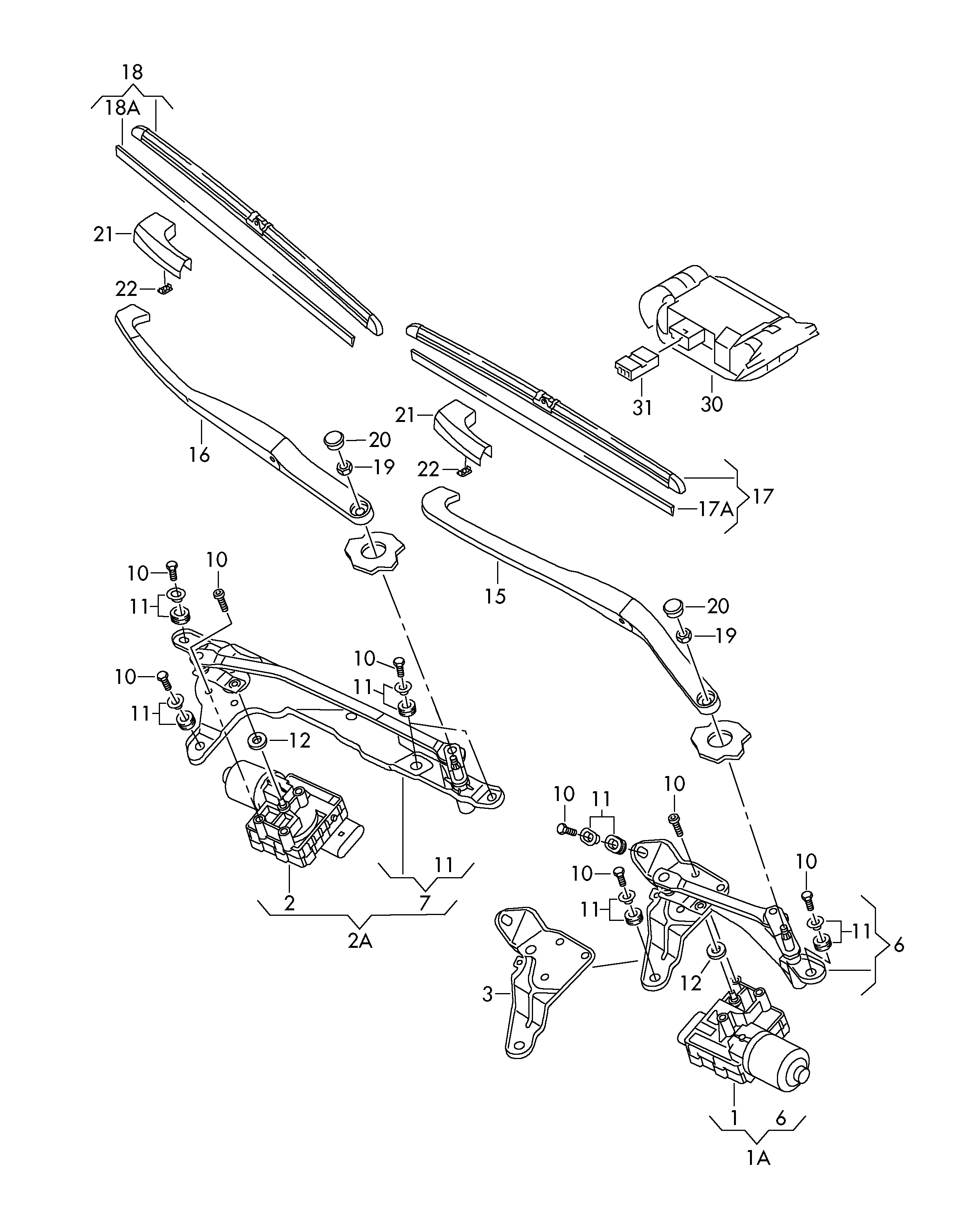 VW 3D1 955 426 B - Stikla tīrītāja slotiņa autospares.lv