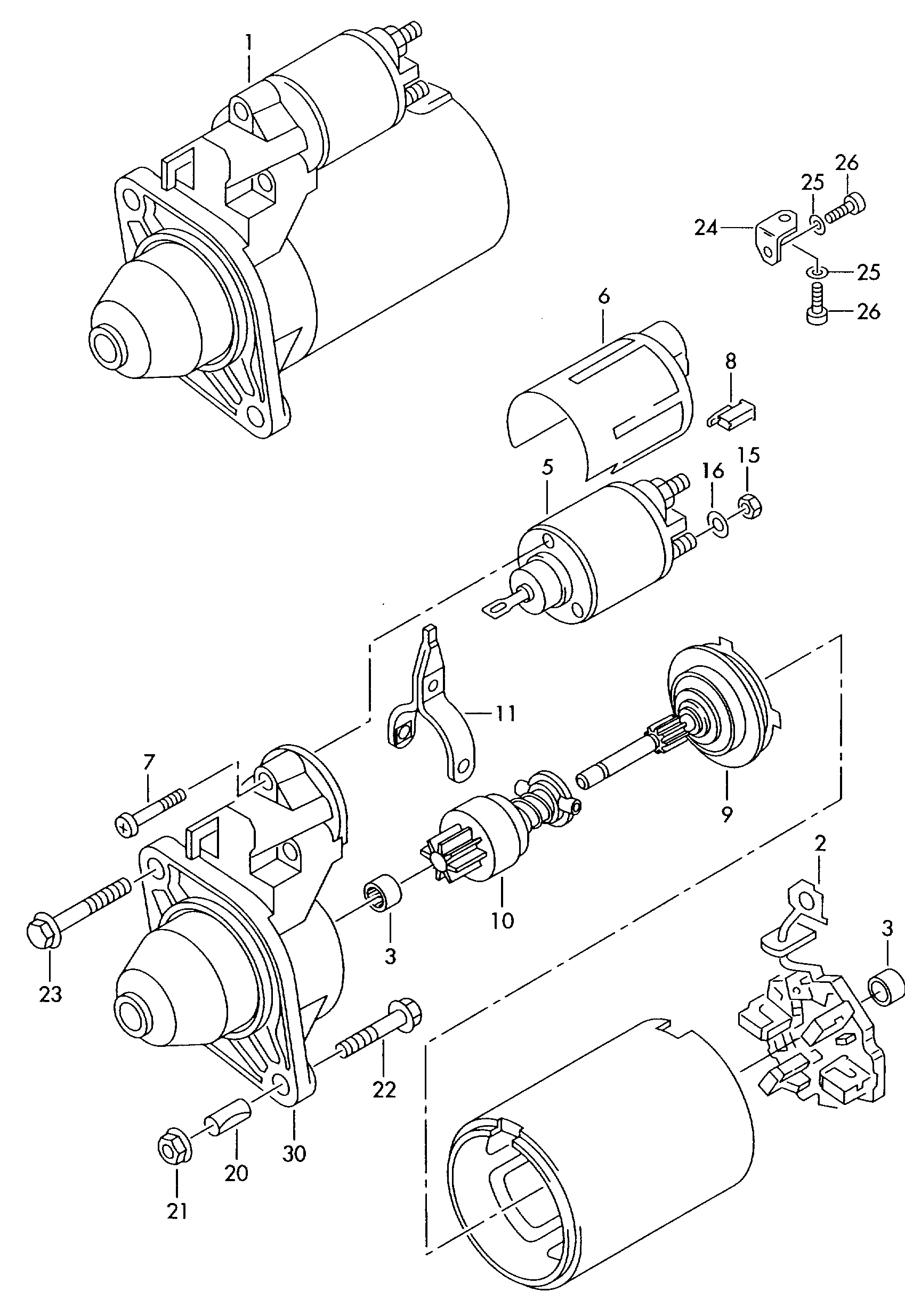 VAG 059 911 024 G - Starteris autospares.lv