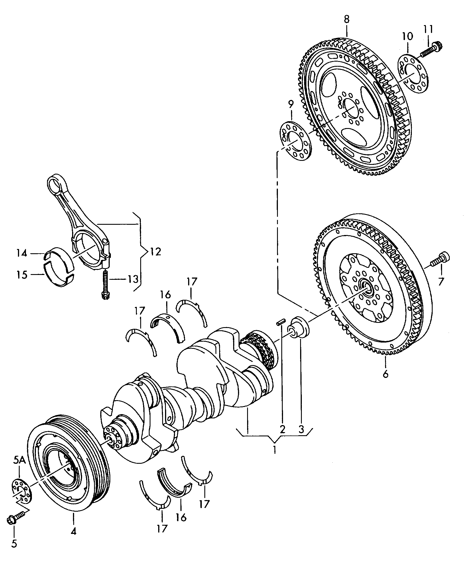 Seat 059 105 251 BQ - Belt Pulley, crankshaft www.autospares.lv