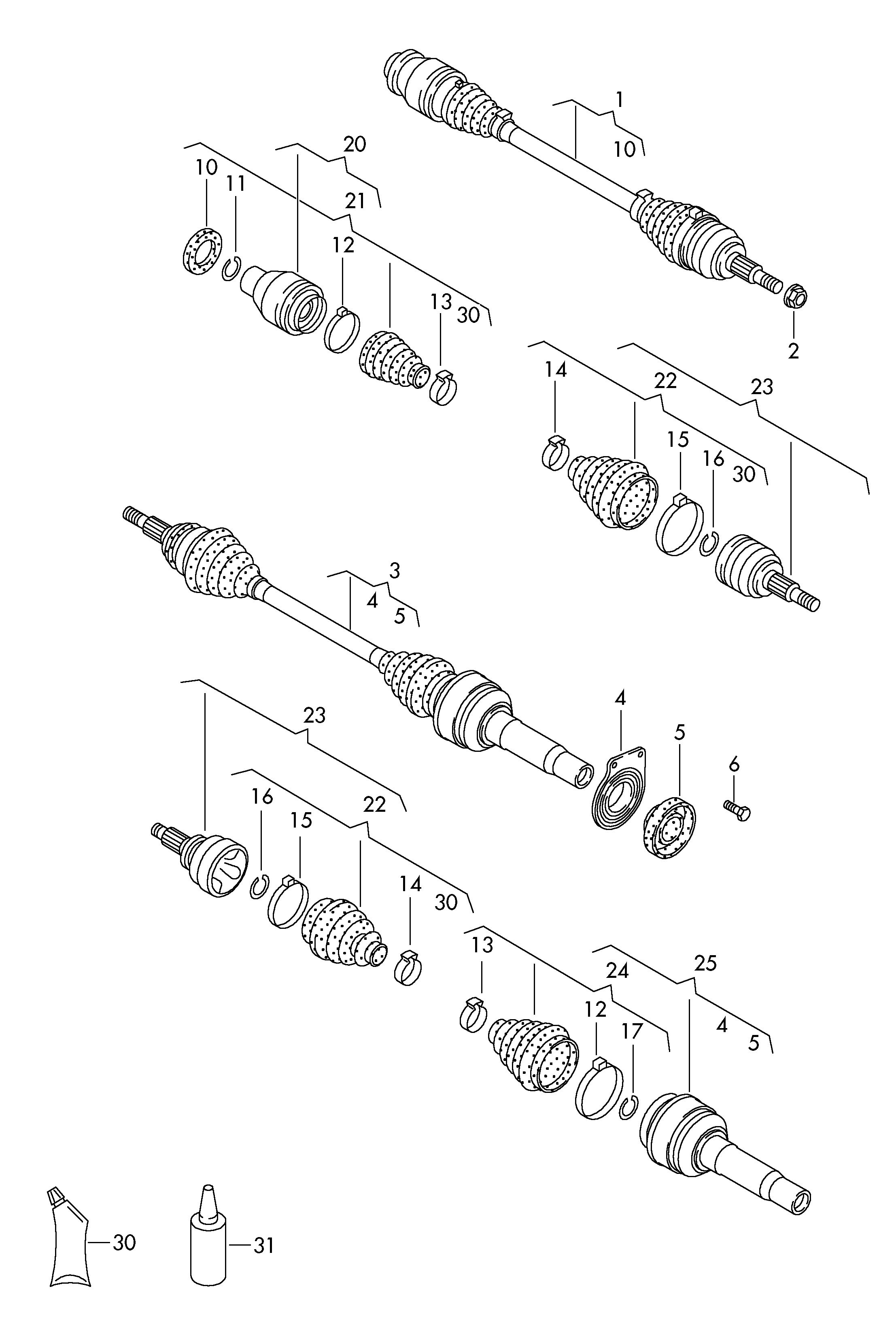 VAG 7H0 498 203A - Пыльник, приводной вал www.autospares.lv