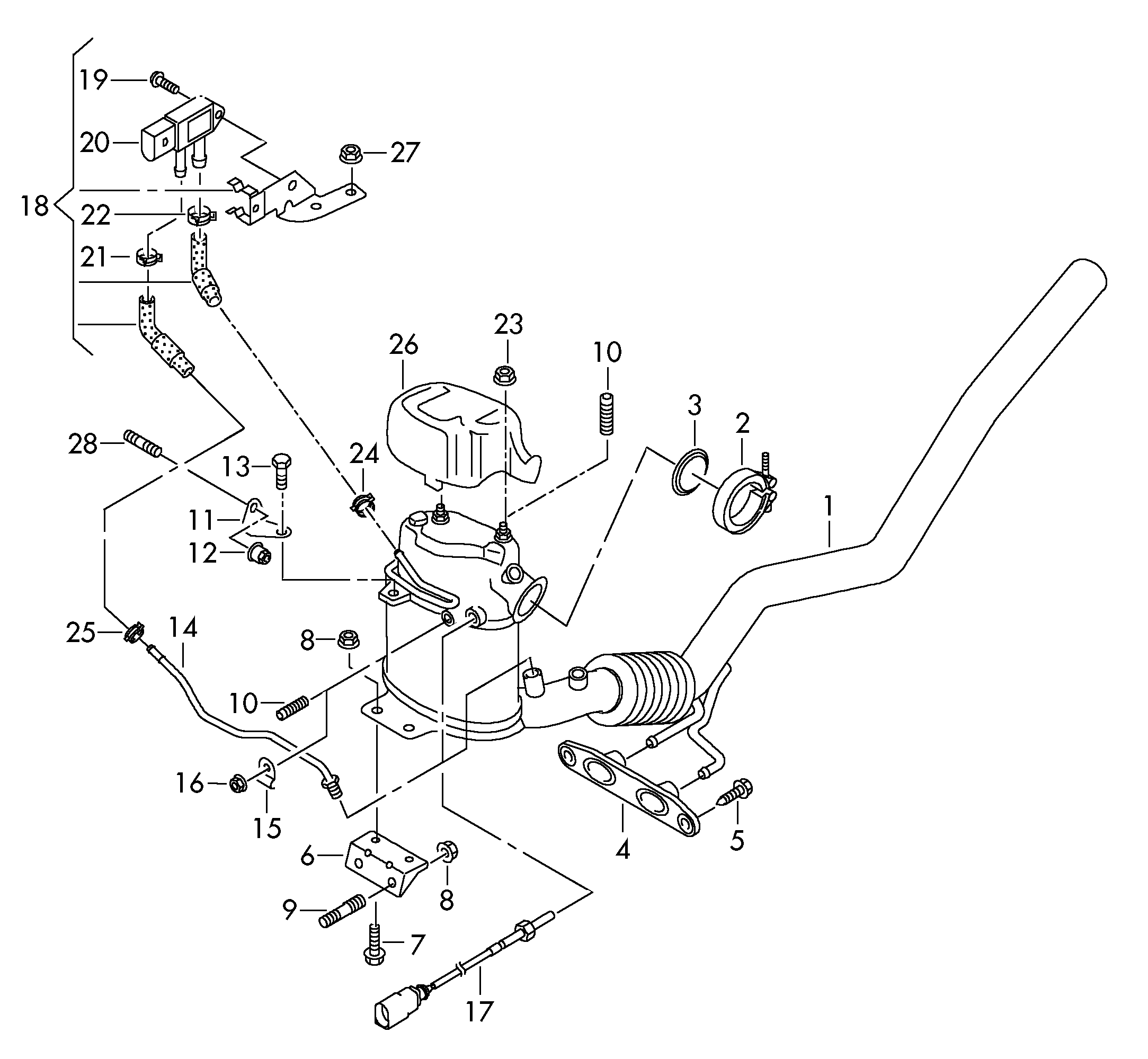 VW 5N0254700MX - Nosēdumu / Daļiņu filtrs, Izplūdes gāzu sistēma autospares.lv