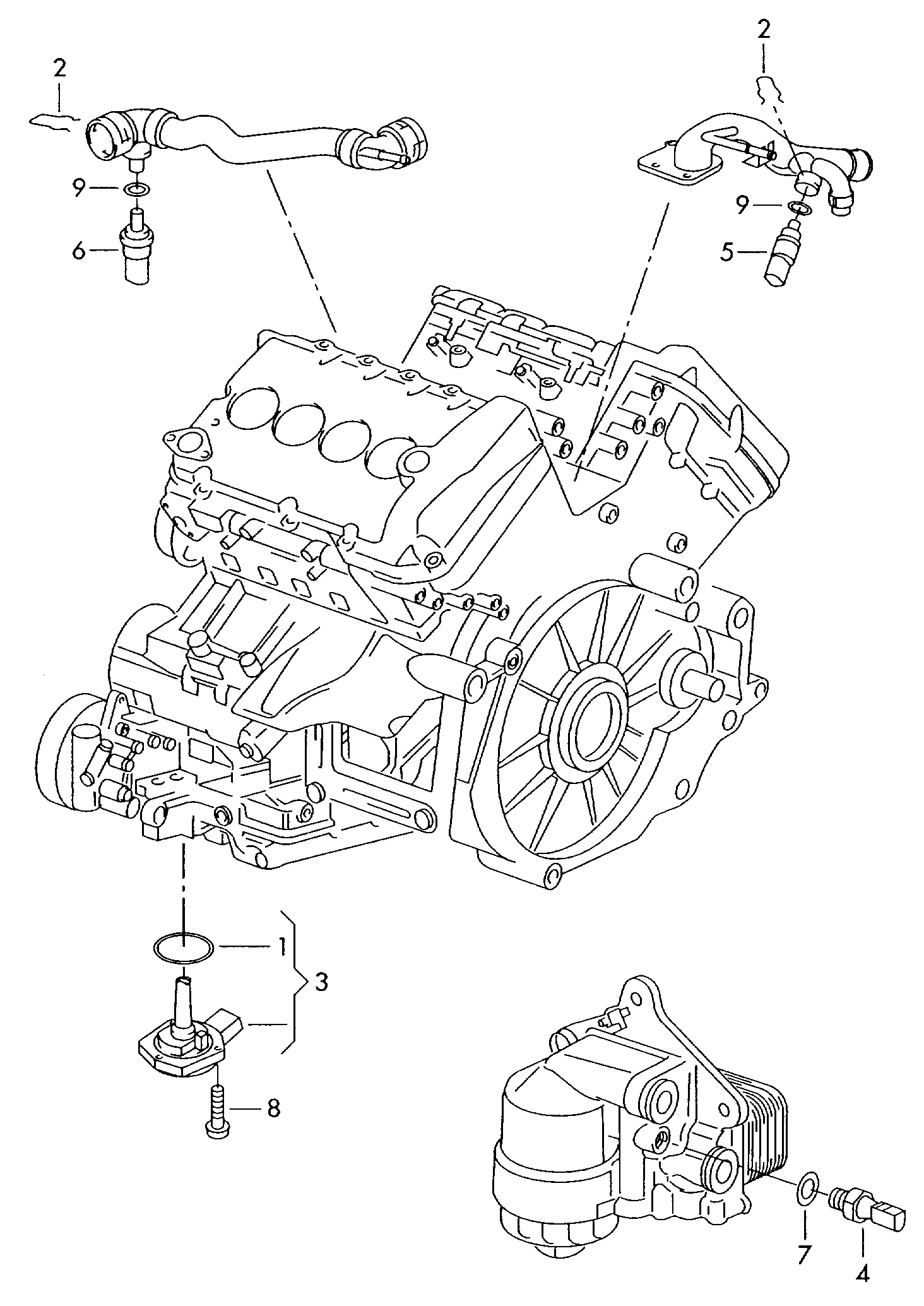 VW 06A 919 501 A - Devējs, Dzesēšanas šķidruma temperatūra autospares.lv