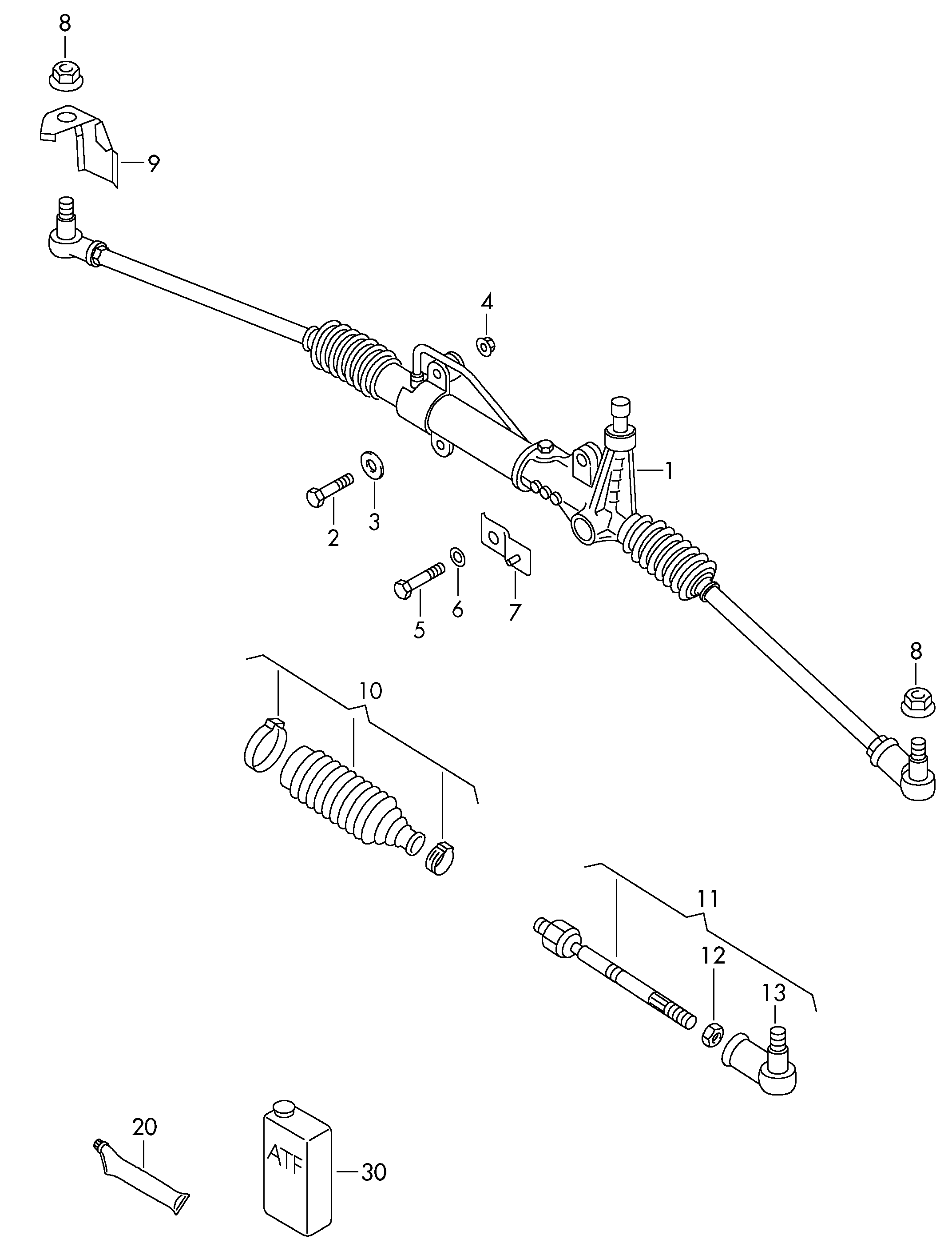 Seat 2D0422803 - Inner Tie Rod, Axle Joint www.autospares.lv